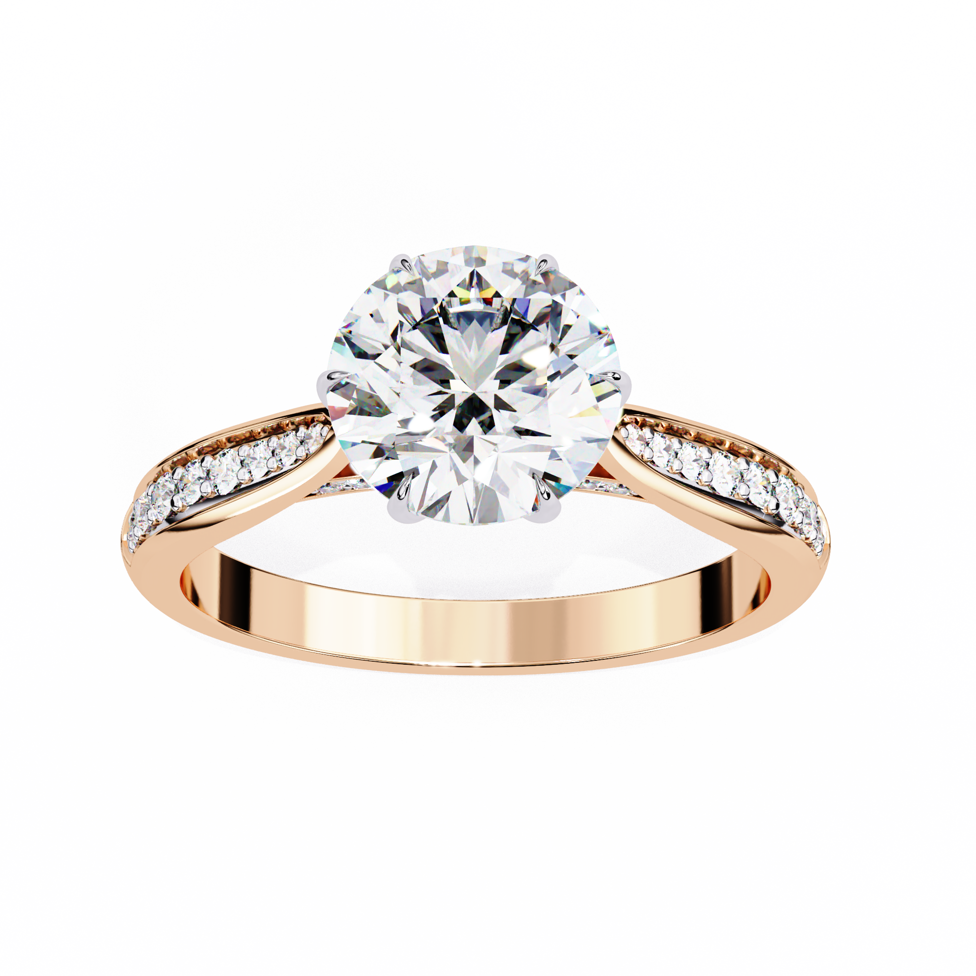 1.14 Carat Round Cut Lab Grown Diamond Solitaire Engagement Ring