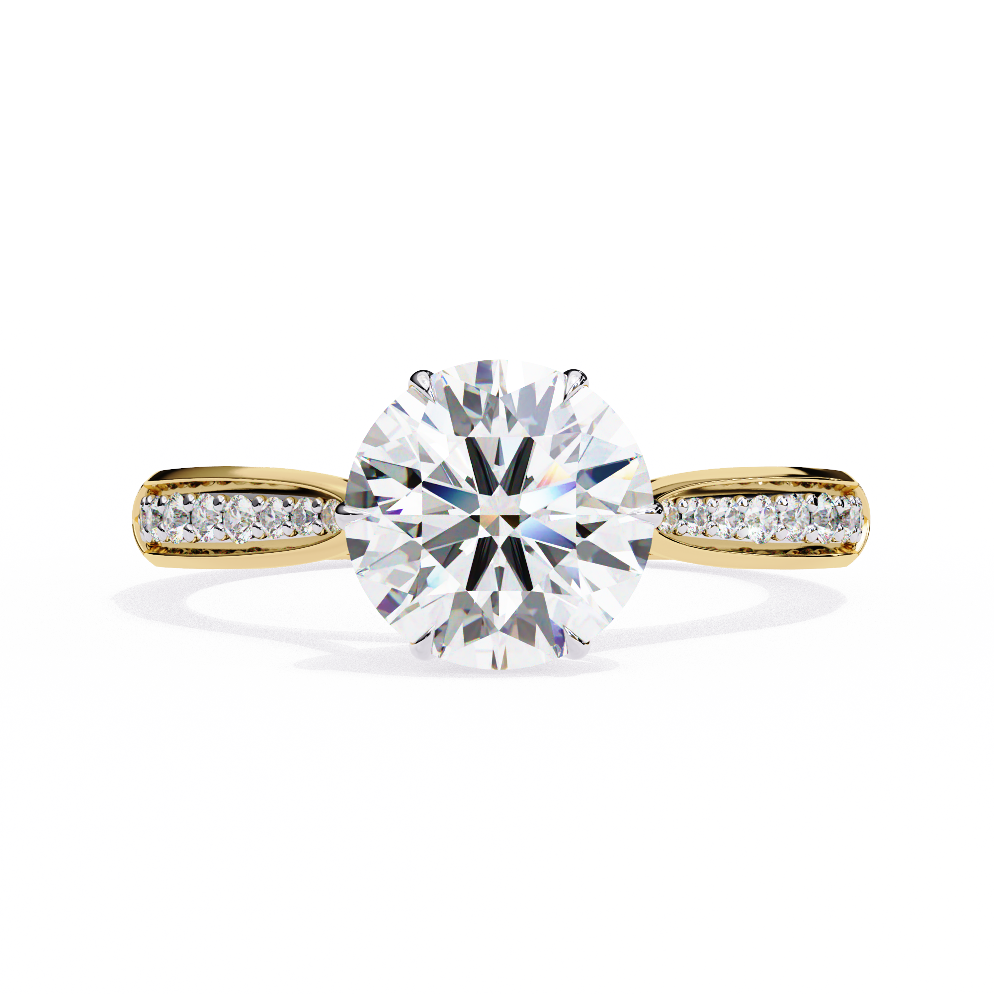 1.14 Carat Round Cut Lab Grown Diamond Solitaire Engagement Ring