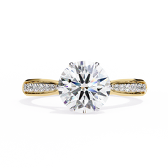 Solitairekart 1.14ct Round Cut Natural Diamond Ring - H Color, VS1 Clarity