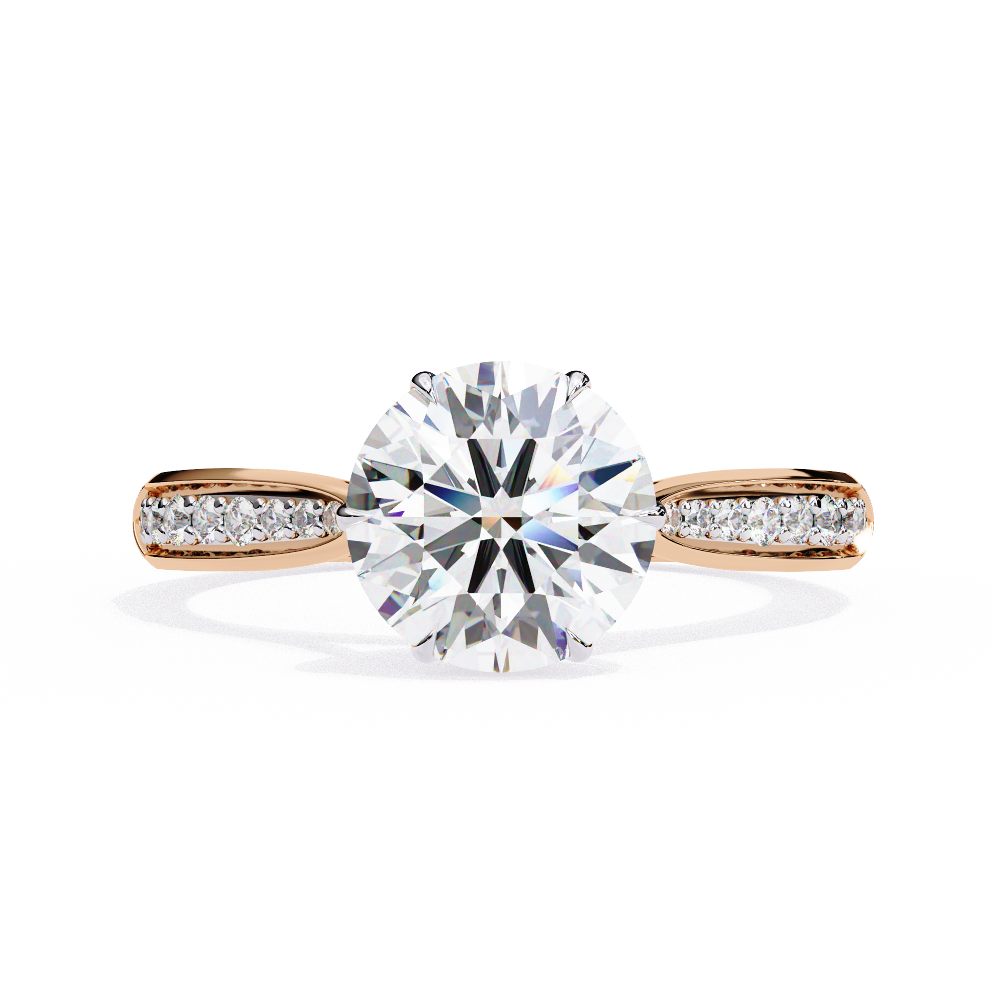 1.14 Carat Round Cut Lab Grown Diamond Solitaire Engagement Ring