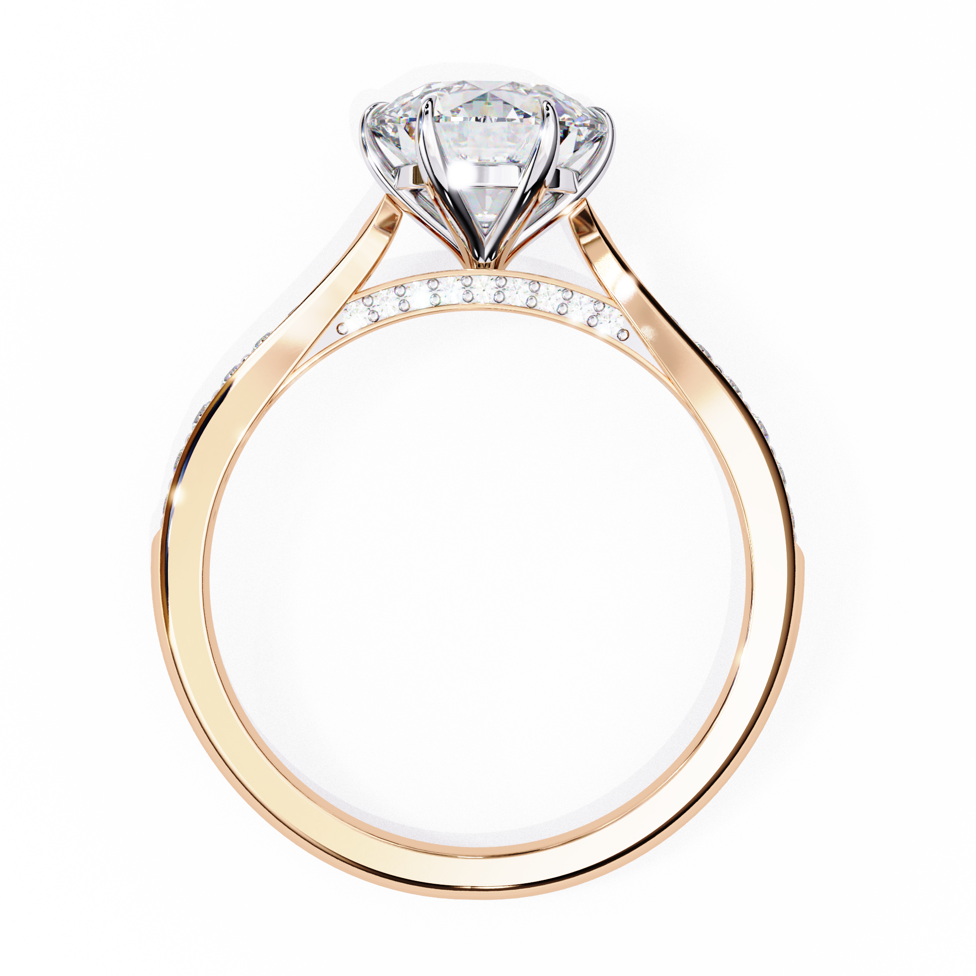 1.14 Carat Round Cut Lab Grown Diamond Solitaire Engagement Ring