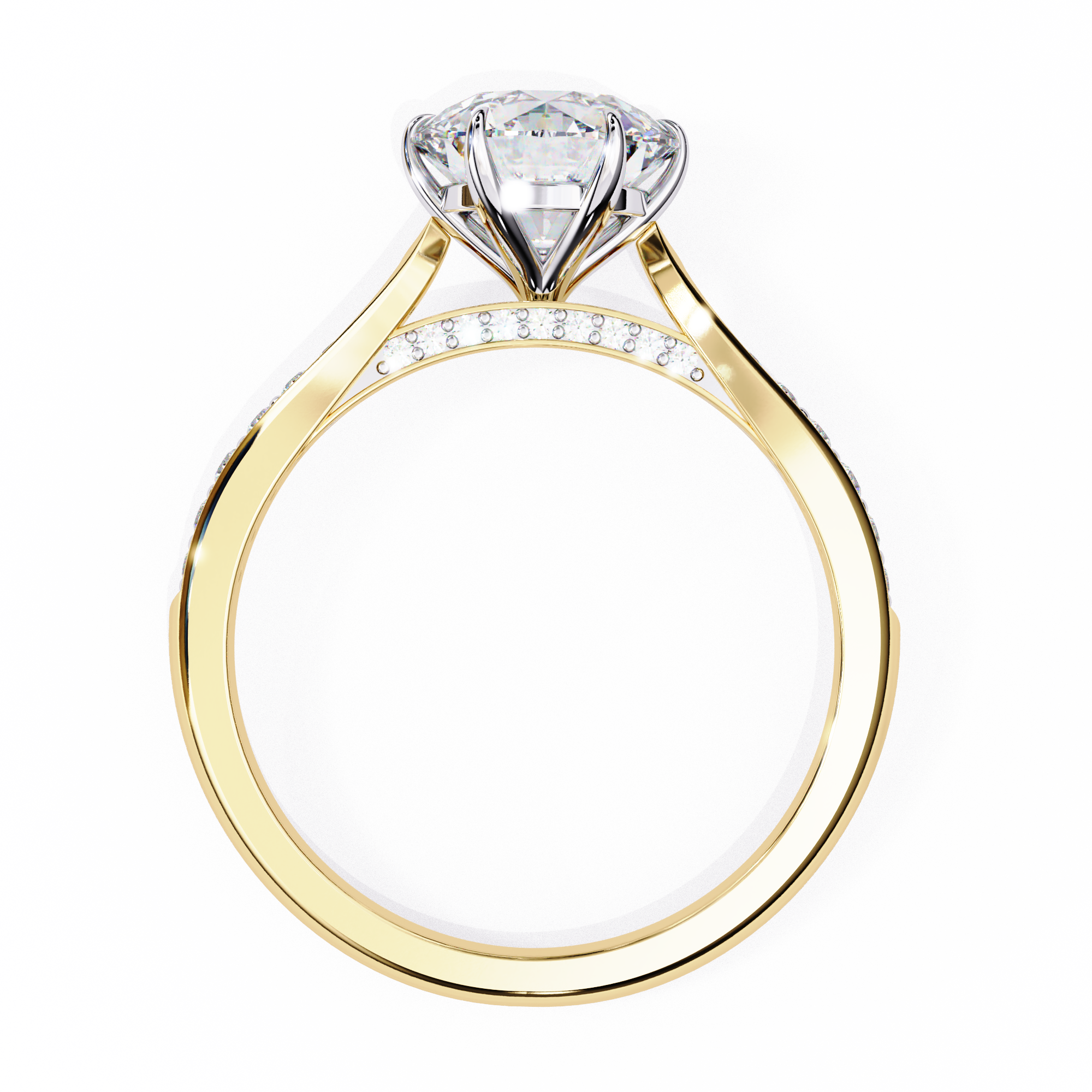 1.14 Carat Round Cut Lab Grown Diamond Solitaire Engagement Ring