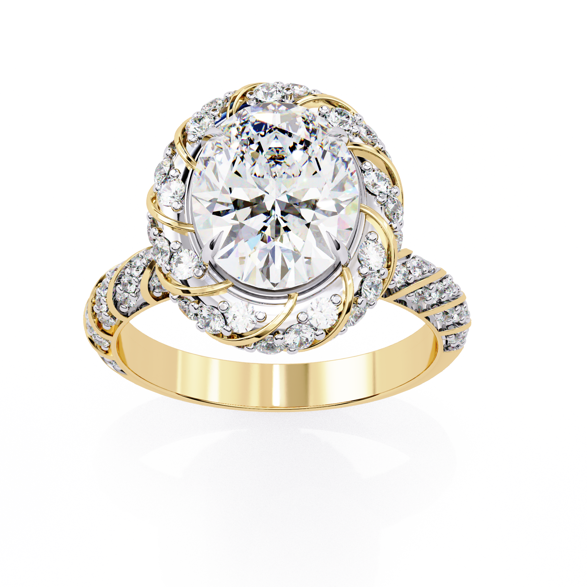 Shop Now 3.96ct Oval Cut Natural Diamond Ring Solitairekart.