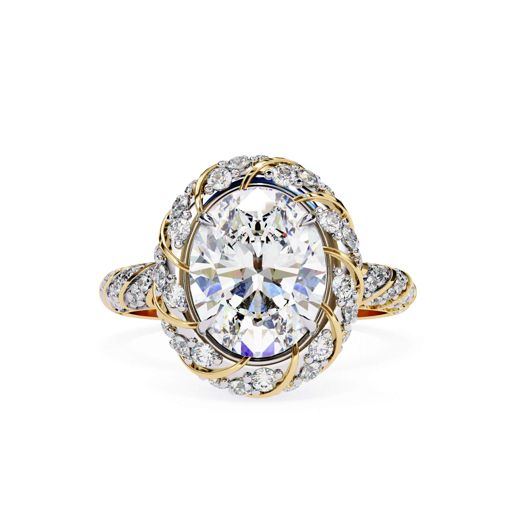 Shop Now 3.96ct Oval Cut Natural Diamond Ring Solitairekart.
