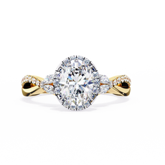 Solitairekart 1.00ct Oval Cut Natural Diamond Ring - H Color, VS1 Clarity