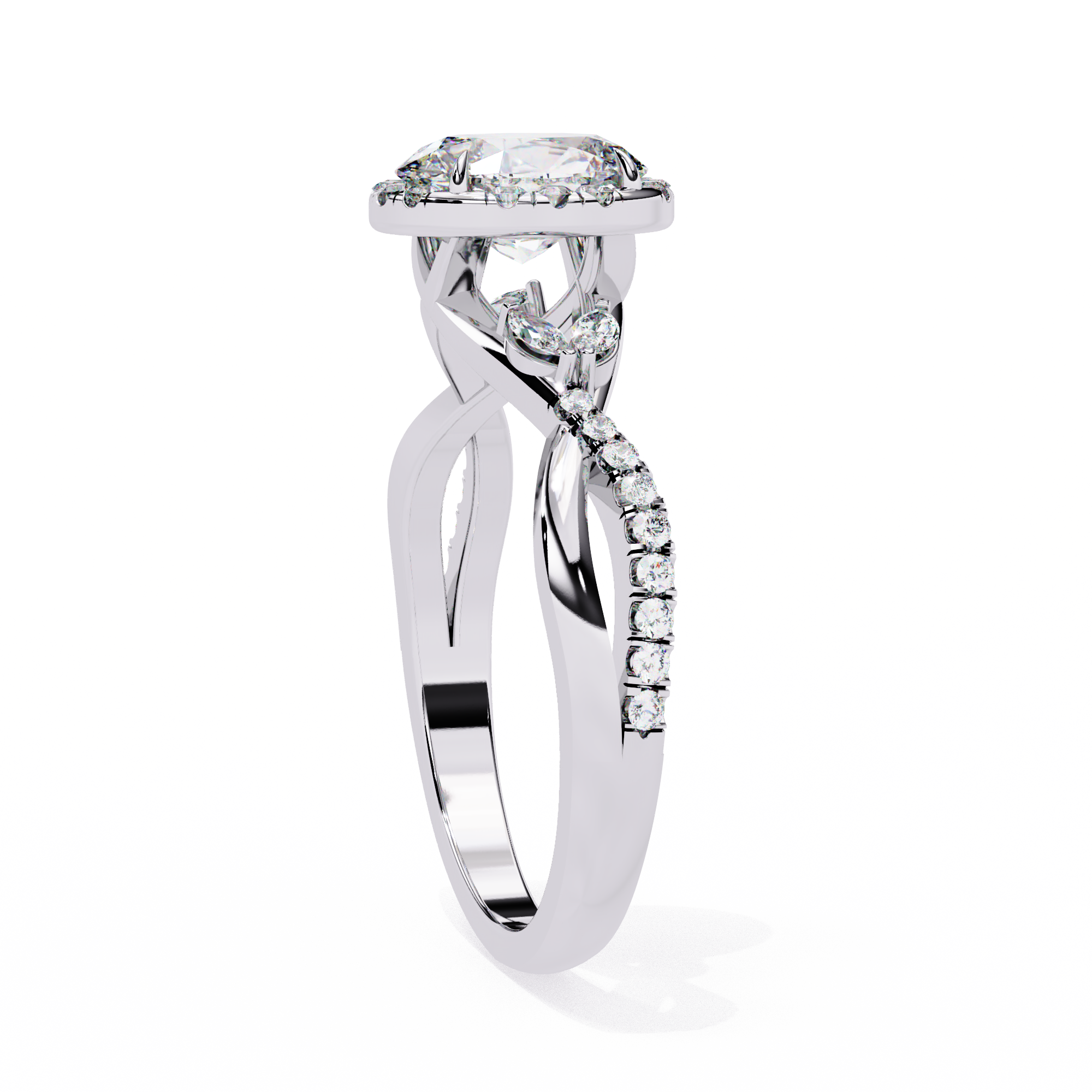 Buy 1.00ct Oval Cut Natural Diamond Ring Solitairekart.