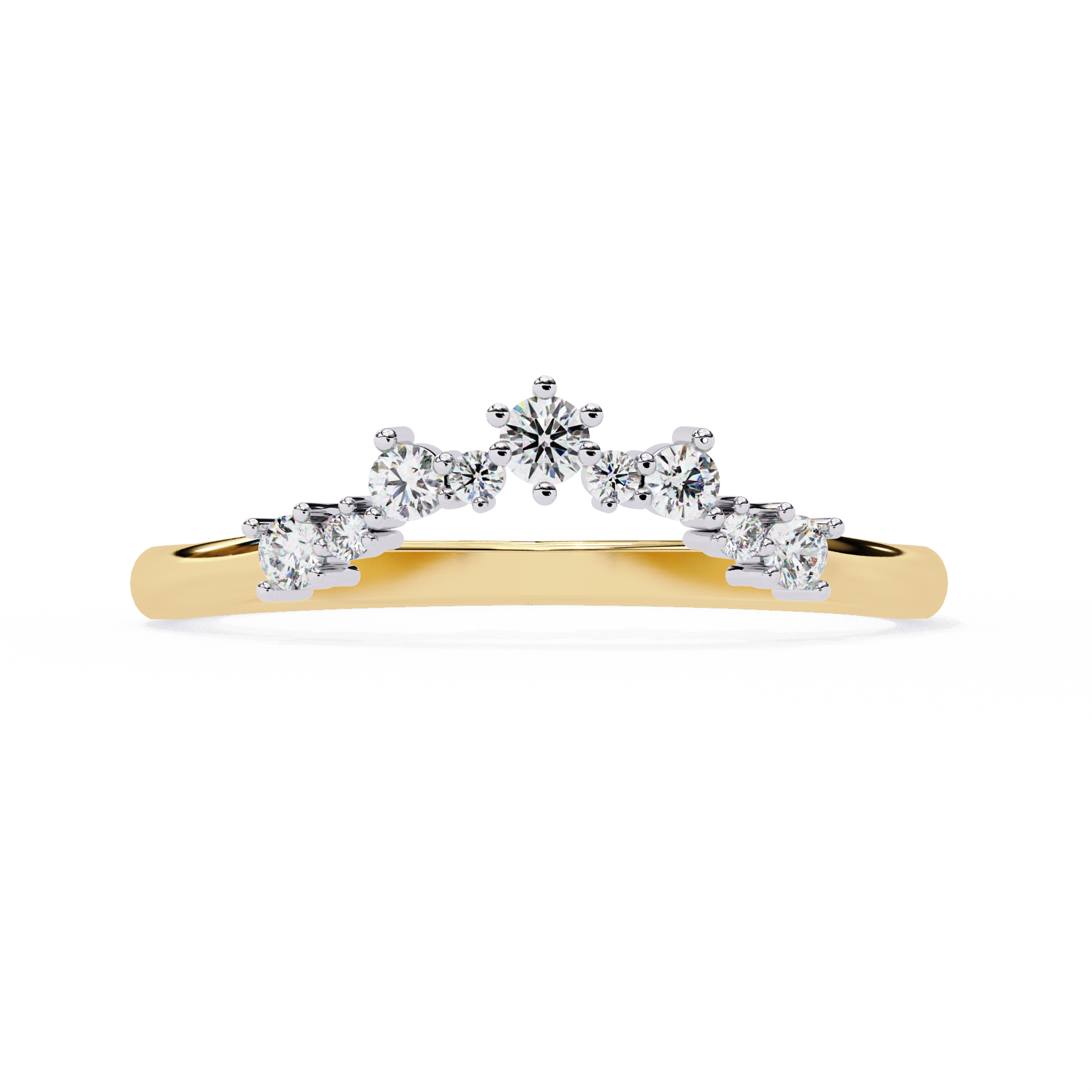 Solitairekart 0.25ct Natural Diamond Tiara Band-HI Color, VS-SI Clarity