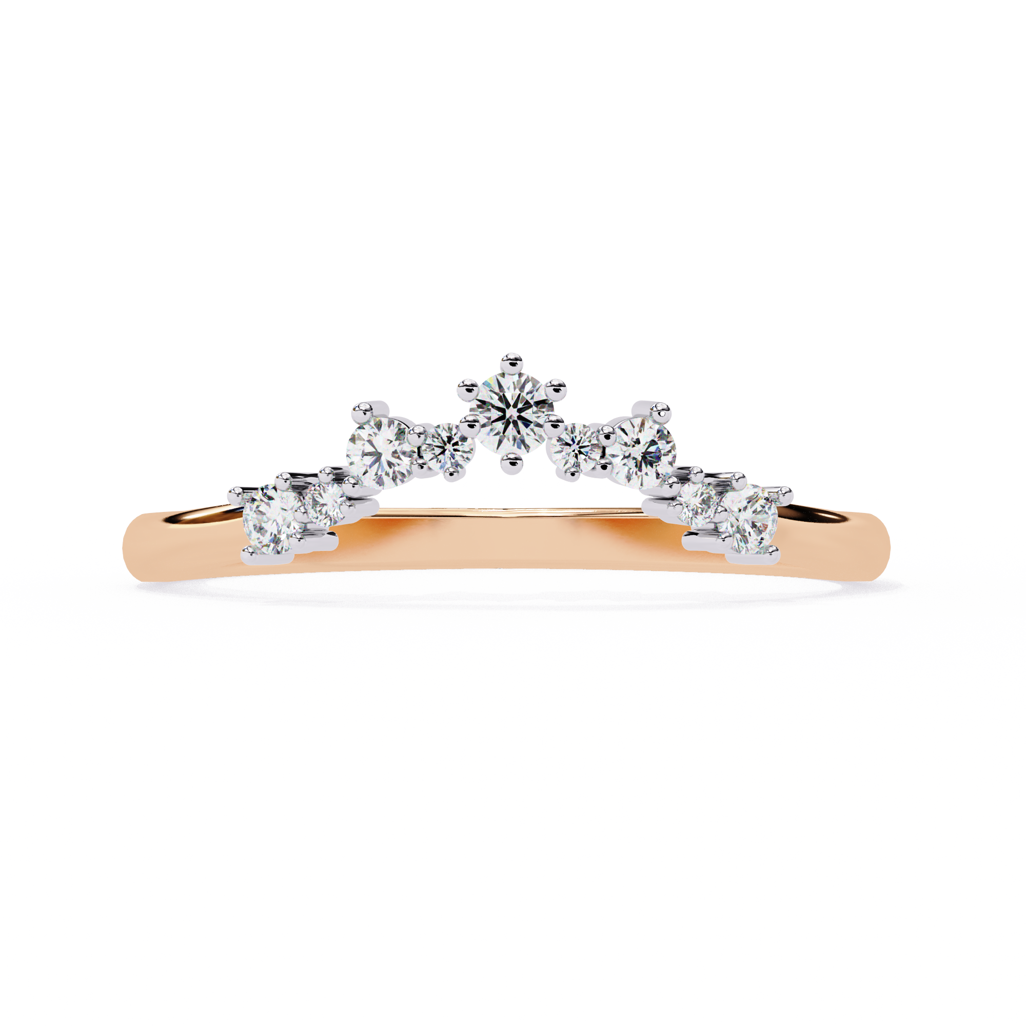 Solitairekart 0.25ct Natural Diamond Tiara Band-HI Color, VS-SI Clarity