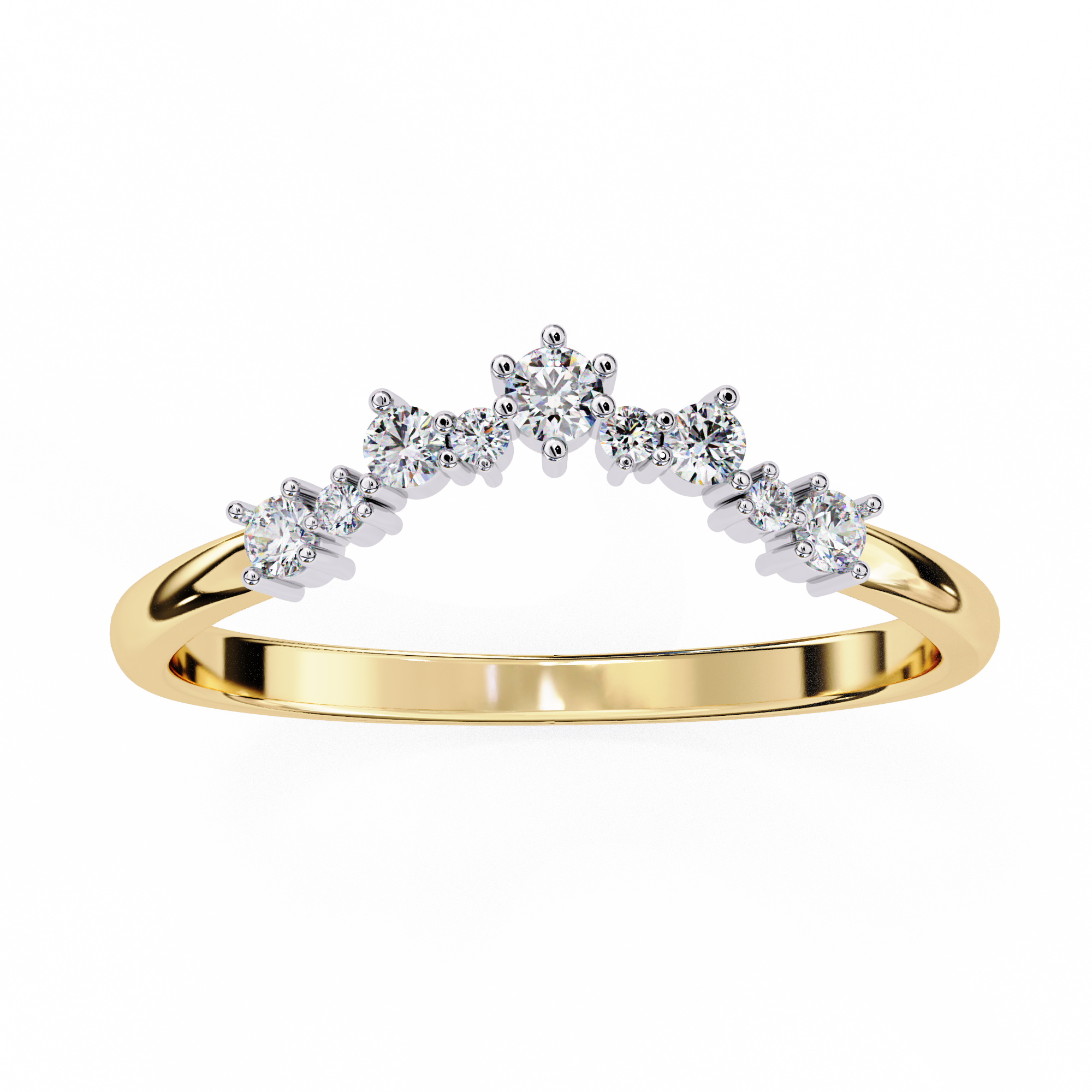 Solitairekart 0.25ct Natural Diamond Tiara Band-HI Color, VS-SI Clarity