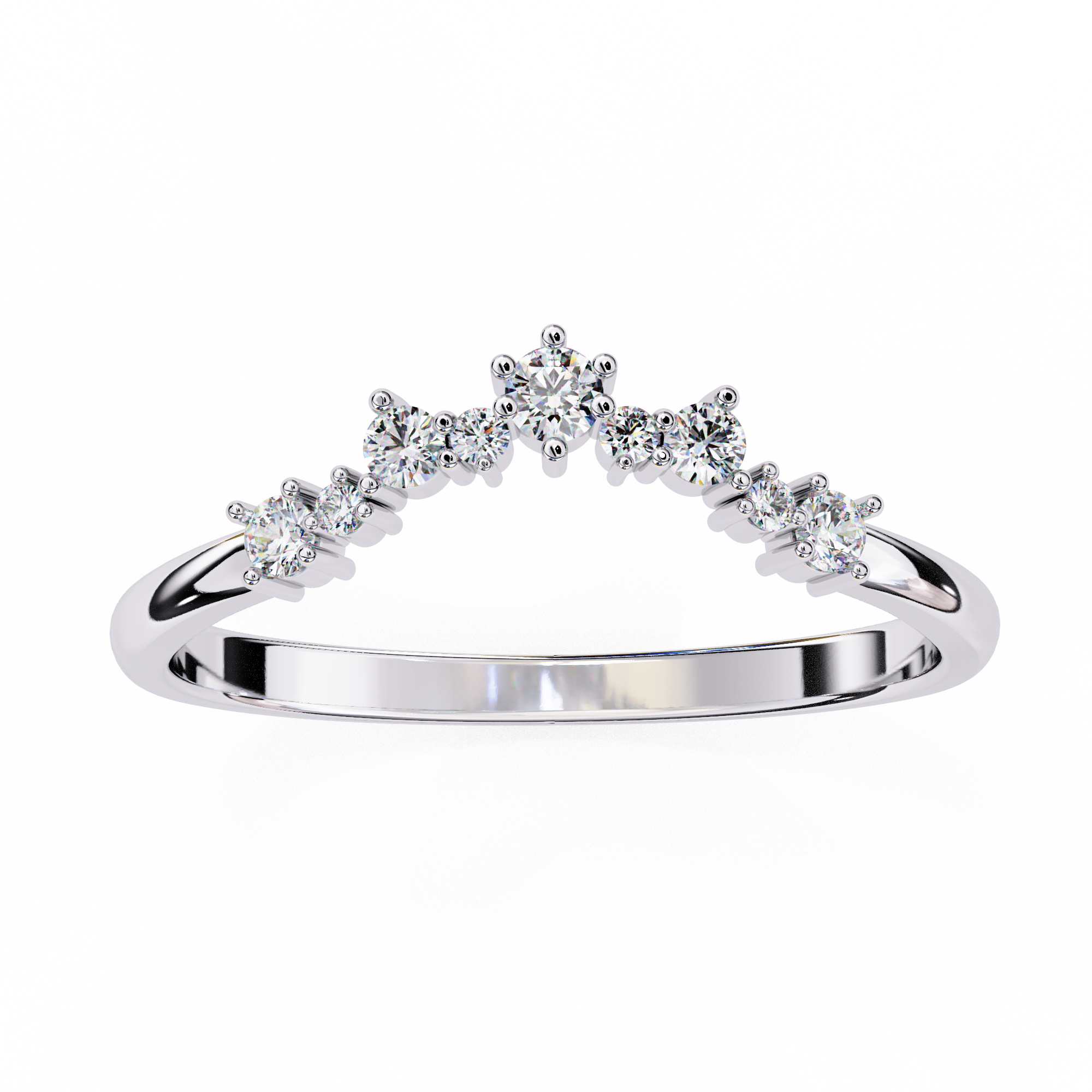 Solitairekart 0.25ct Natural Diamond Tiara Band-HI Color, VS-SI Clarity