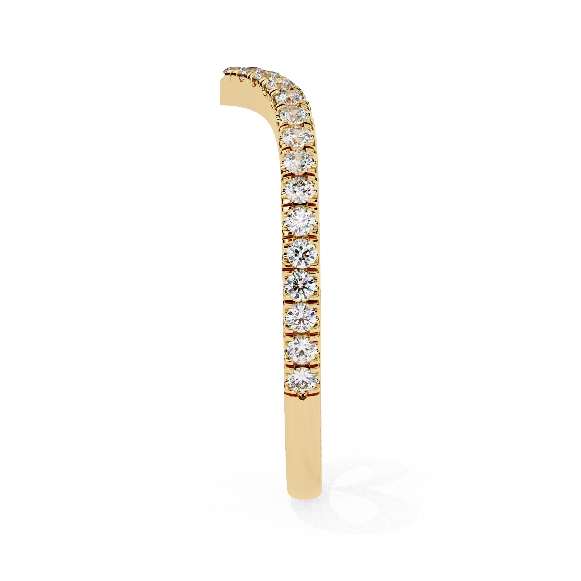 Minimalist 0.24 Carat Lab Diamond Wishbone Stackable Ring