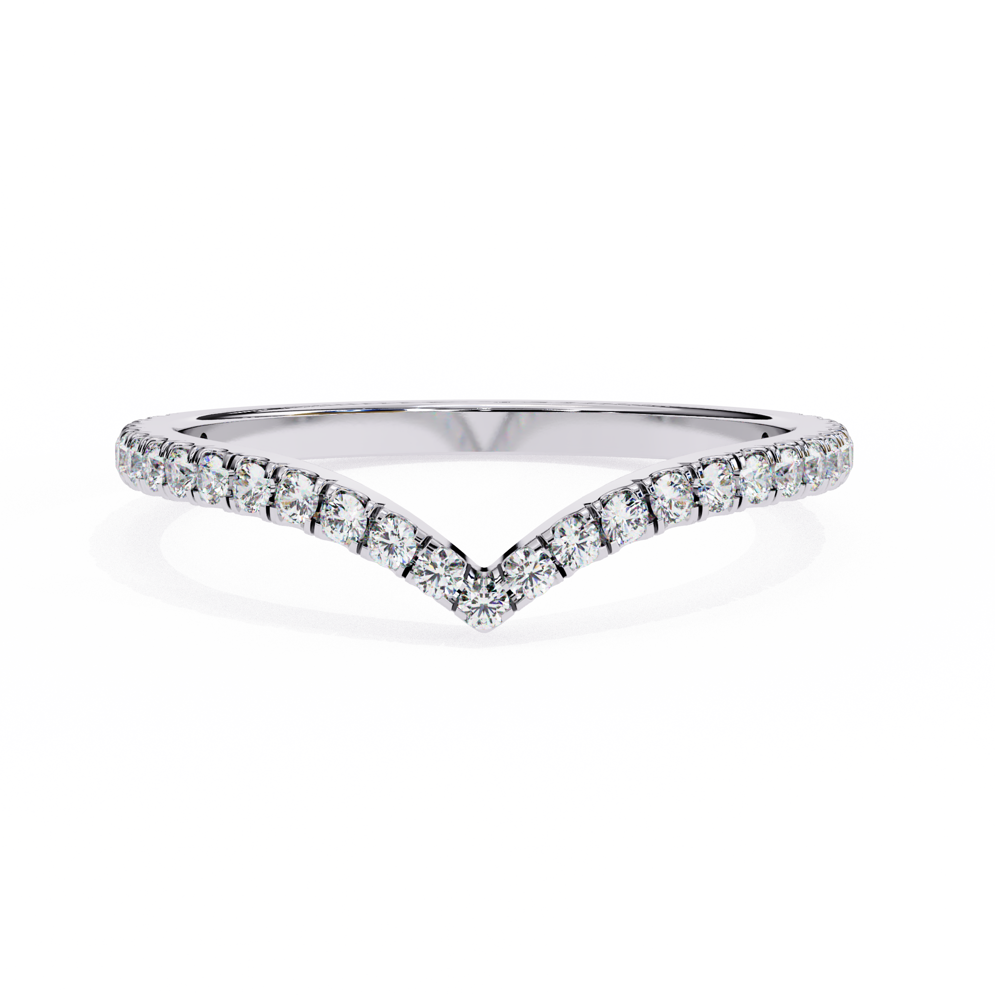 Minimalist 0.24 Carat Lab Diamond Wishbone Stackable Ring
