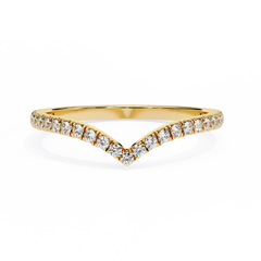 Minimalist 0.24 Carat Lab Diamond Wishbone Stackable Ring