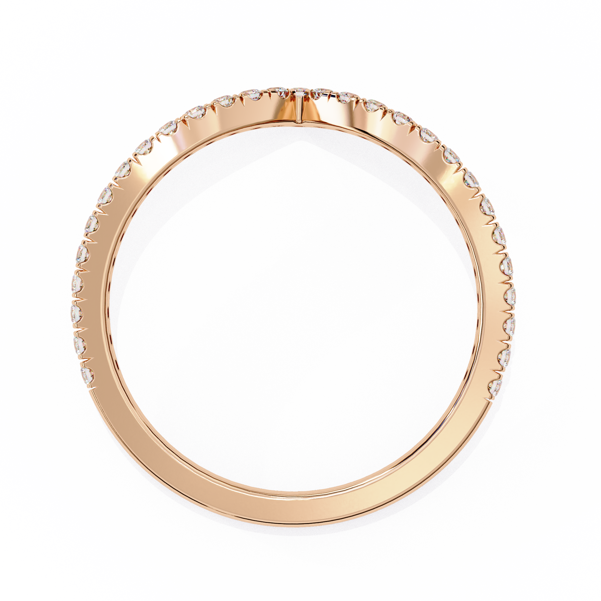 Minimalist 0.24 Carat Lab Diamond Wishbone Stackable Ring