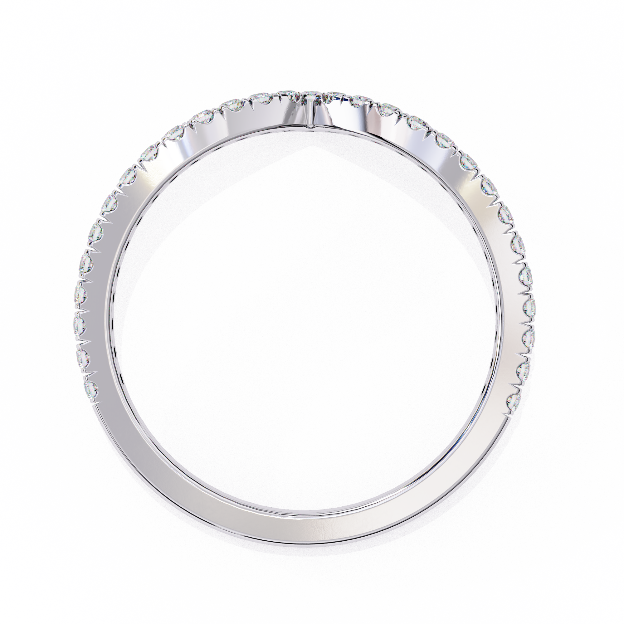 Minimalist 0.24 Carat Lab Diamond Wishbone Stackable Ring