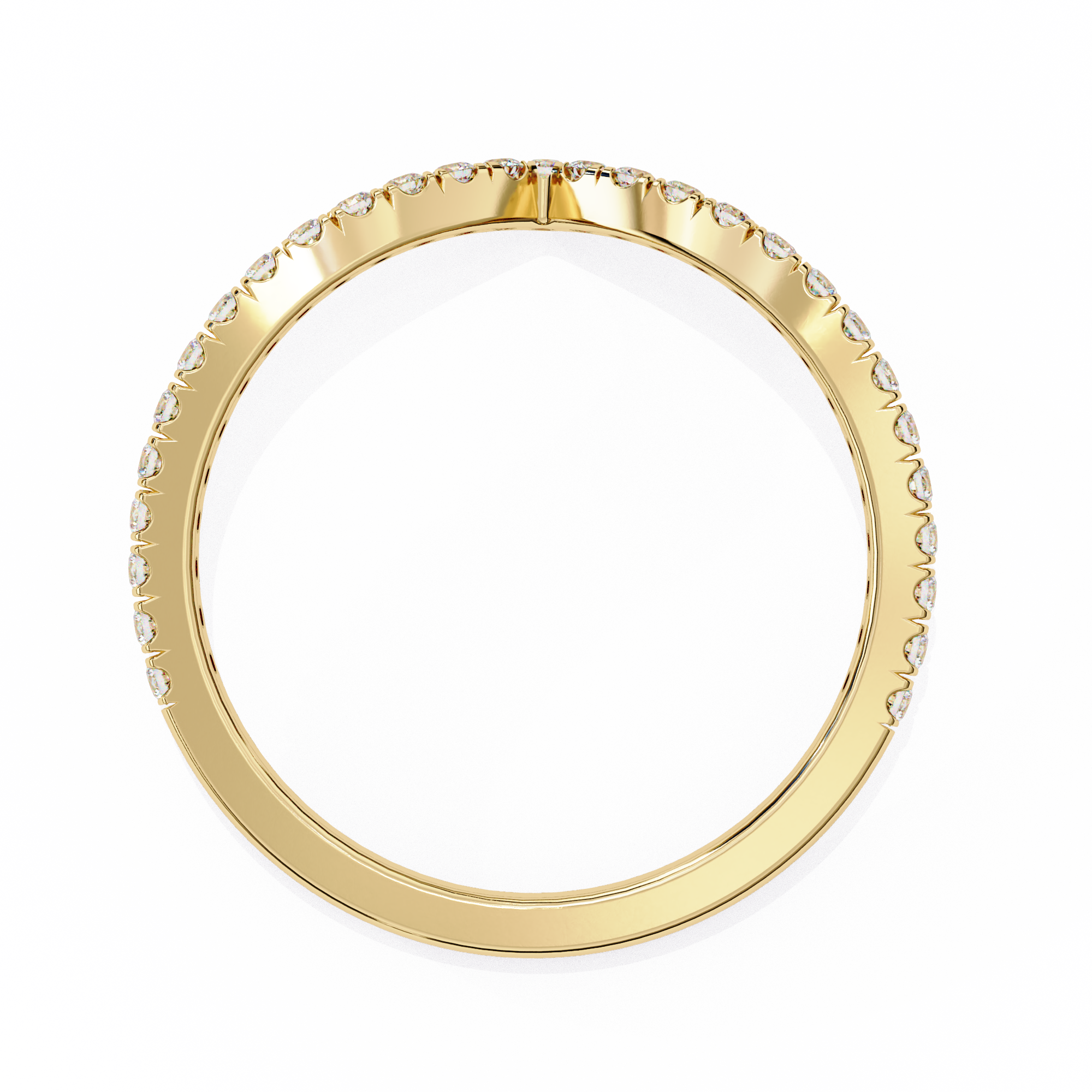 Minimalist 0.24 Carat Lab Diamond Wishbone Stackable Ring
