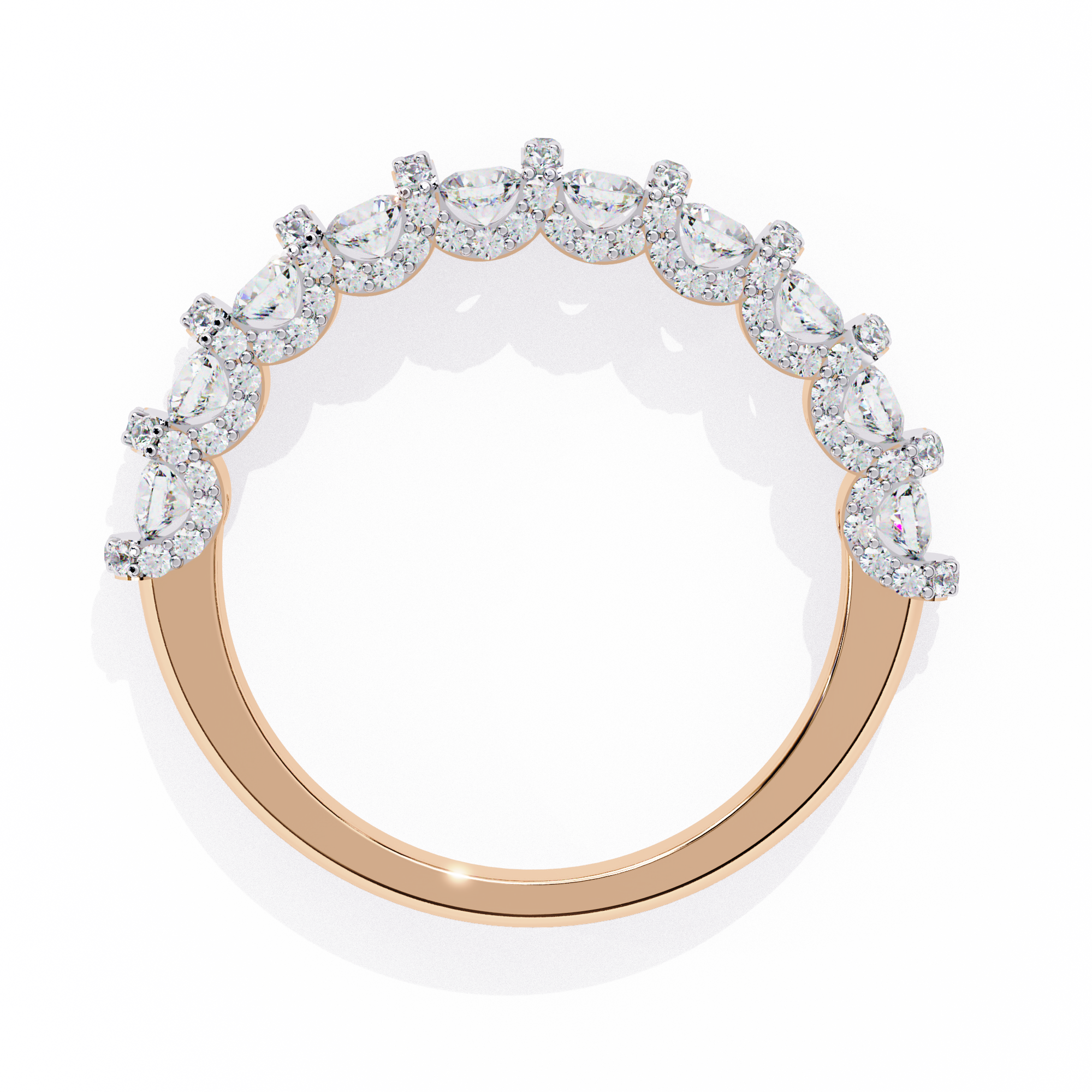 Solitairekart 0.93ct Natural Diamond Infinity Glow Band - HI Color, VS-SI Clarity