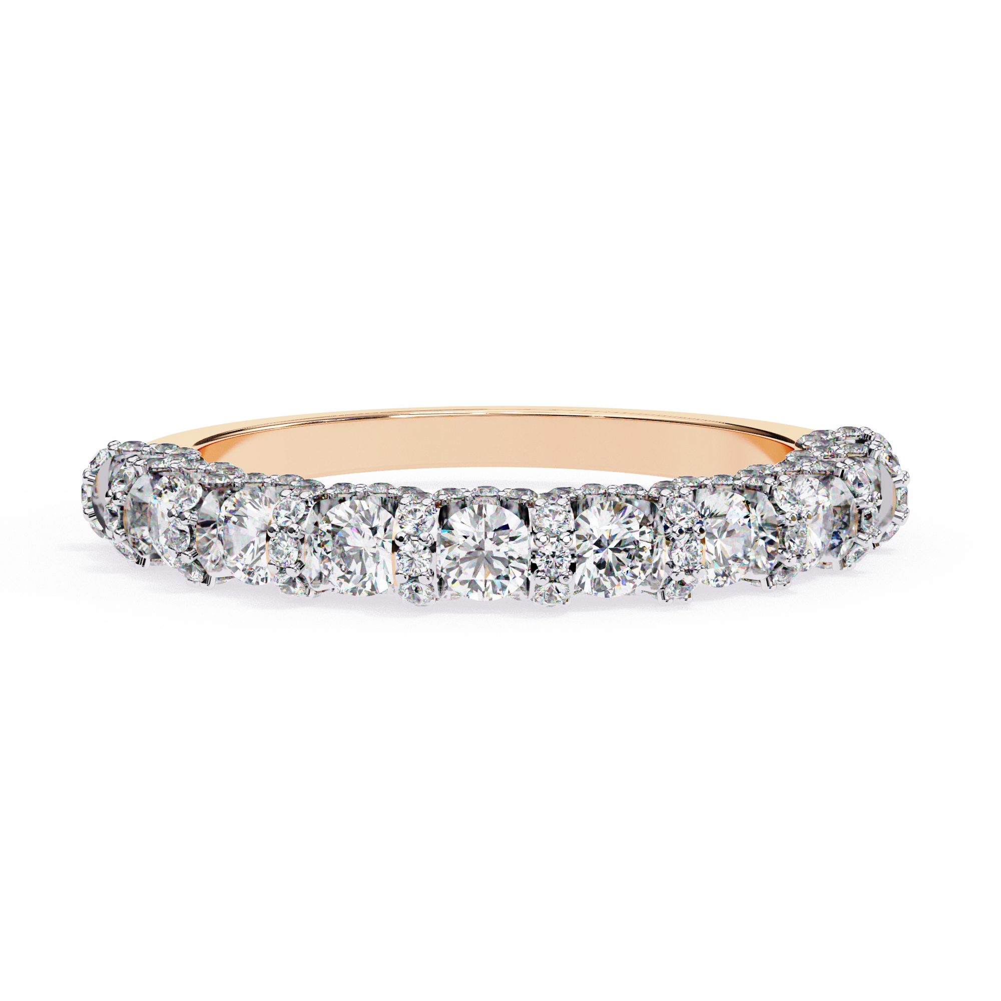 Solitairekart 0.93ct Natural Diamond Infinity Glow Band - HI Color, VS-SI Clarity