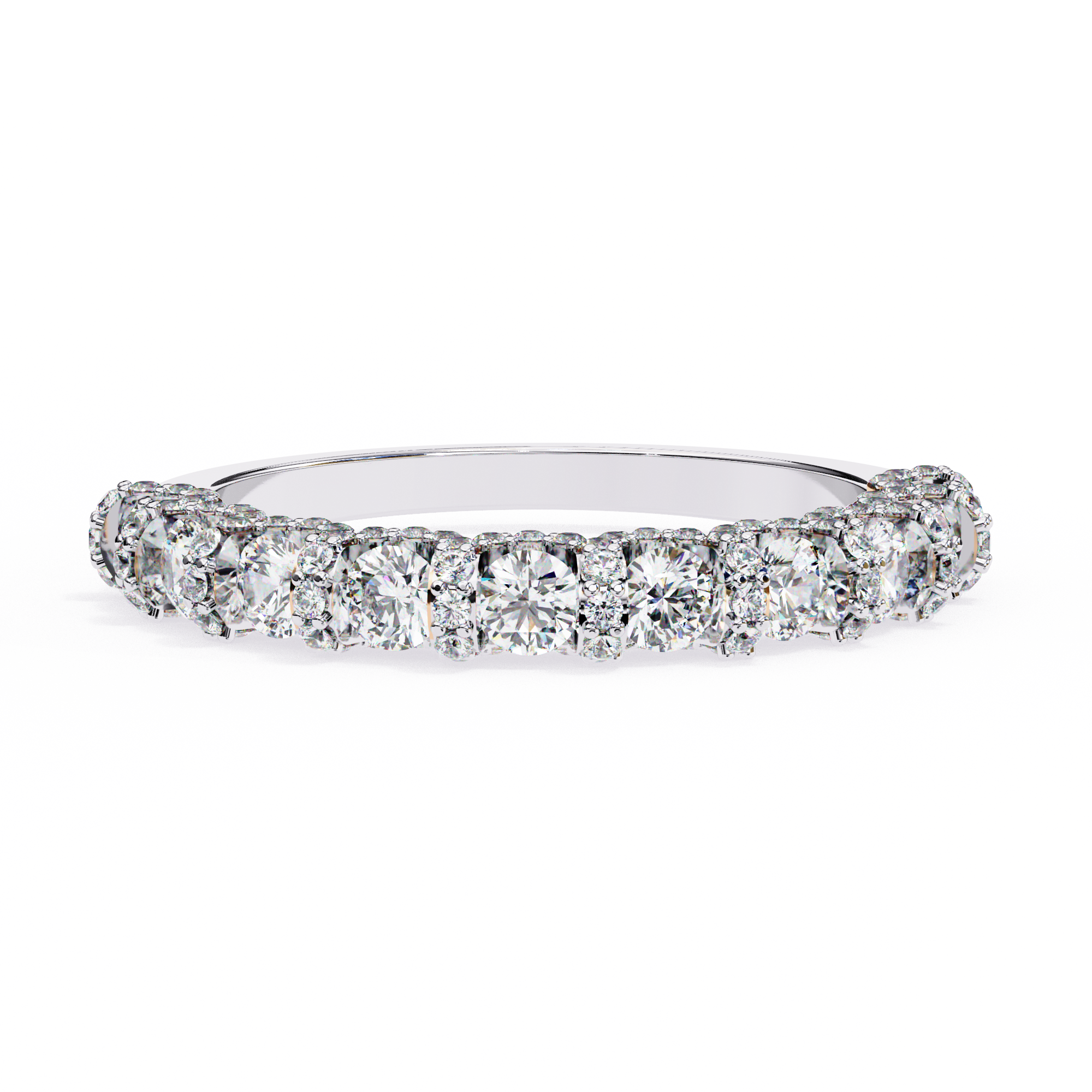 0.93 Carat Round Shape Lab Grown Diamond Wedding Band