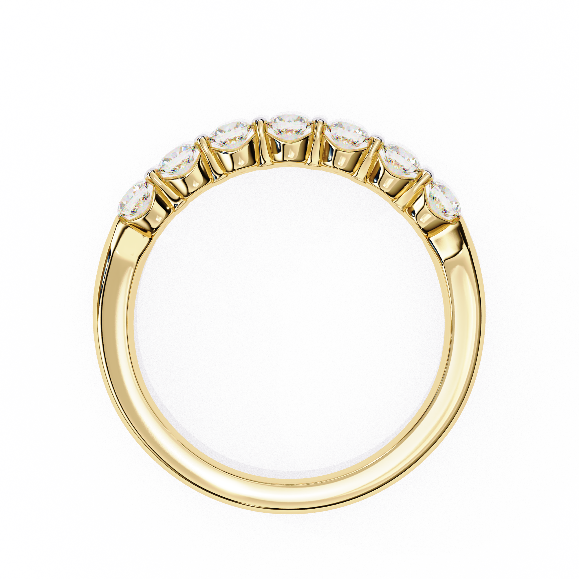 Elegant 0.52 Carat Round Lab Diamond Half Wedding Band