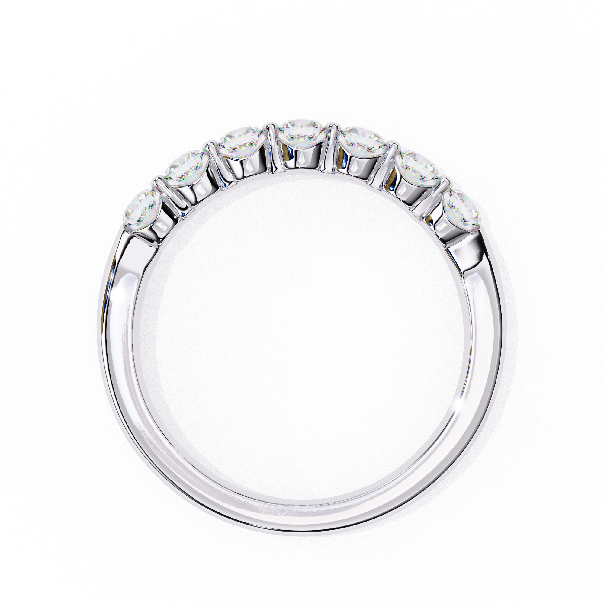 Elegant 0.52 Carat Round Lab Diamond Half Wedding Band
