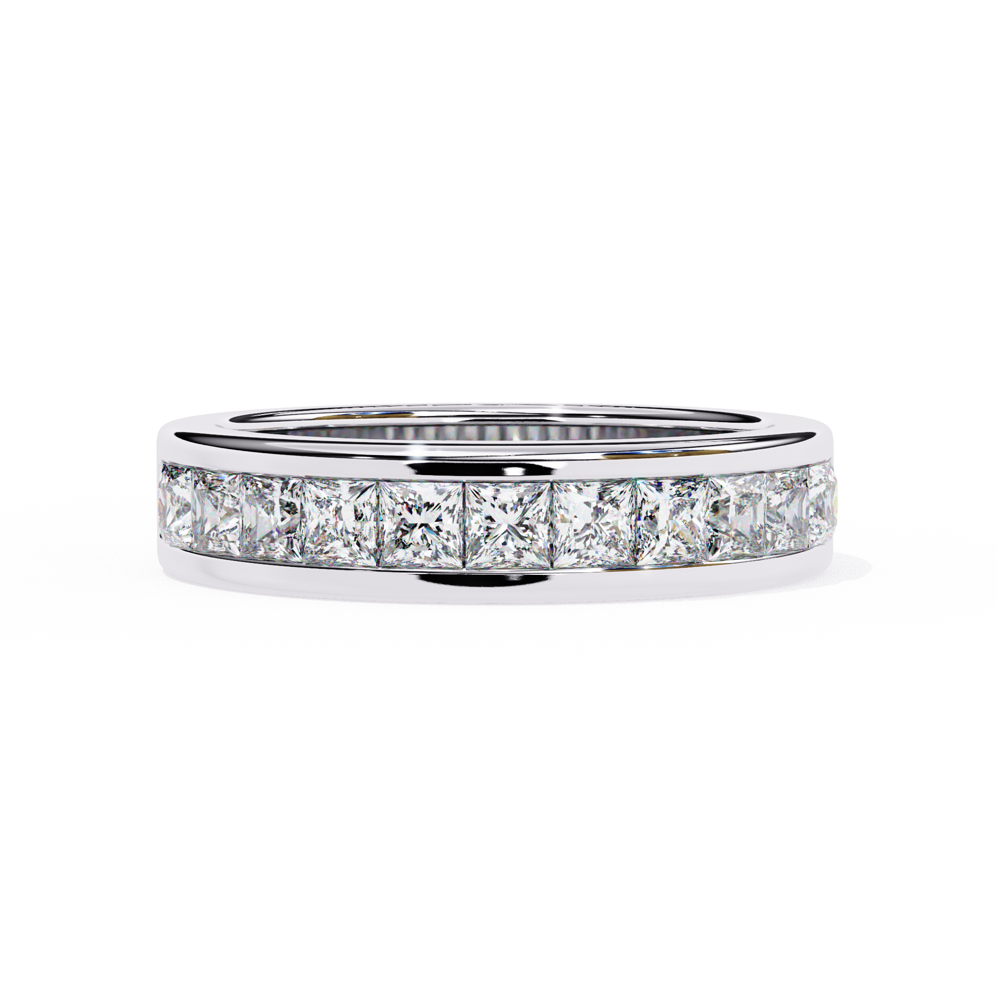 Solitairekart 1.07ct Natural Diamond Regal Princess Band - HI Color, VS-SI Clarity