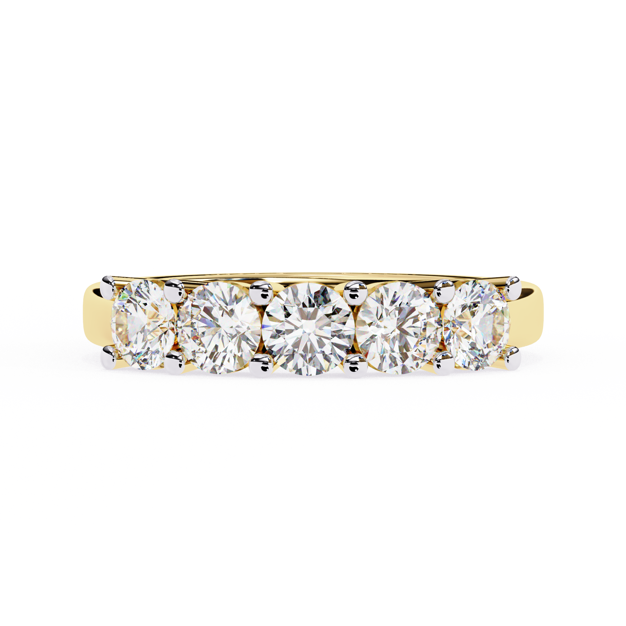 1.03 Ct Natural Diamond Row Band - HI Color, VS-SI Clarity