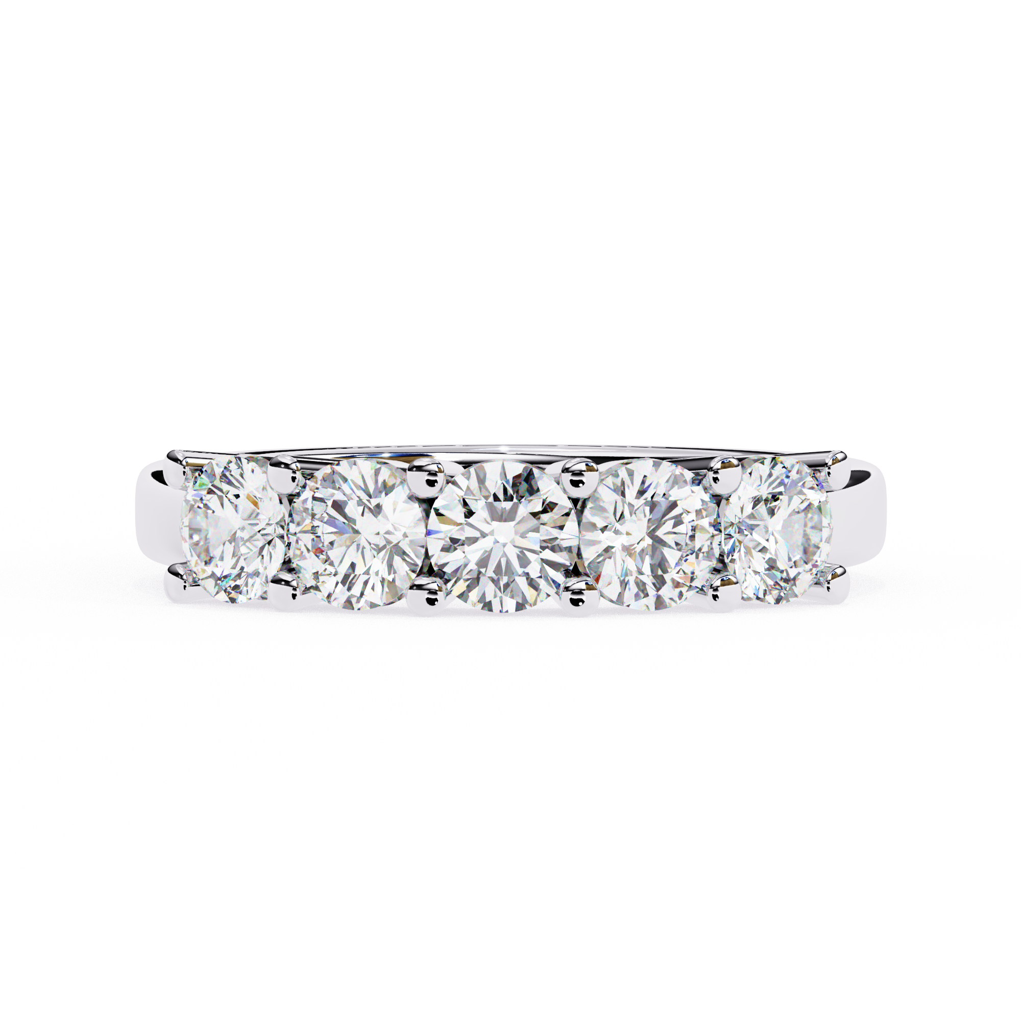 1.03 Ct Natural Diamond Row Band - HI Color, VS-SI Clarity