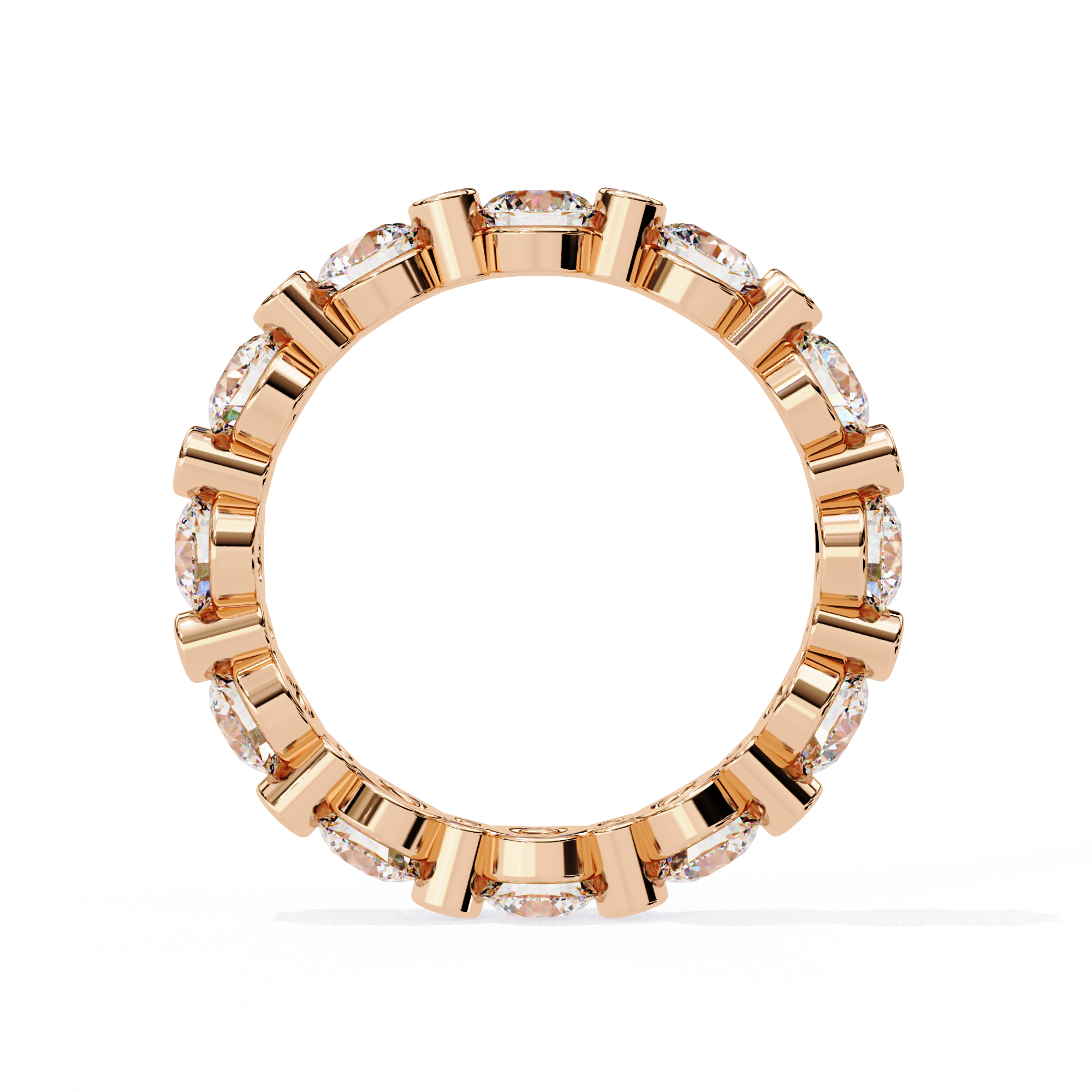 Luxury 2.46 Carat Round Lab Grown Diamond Eternity Ring