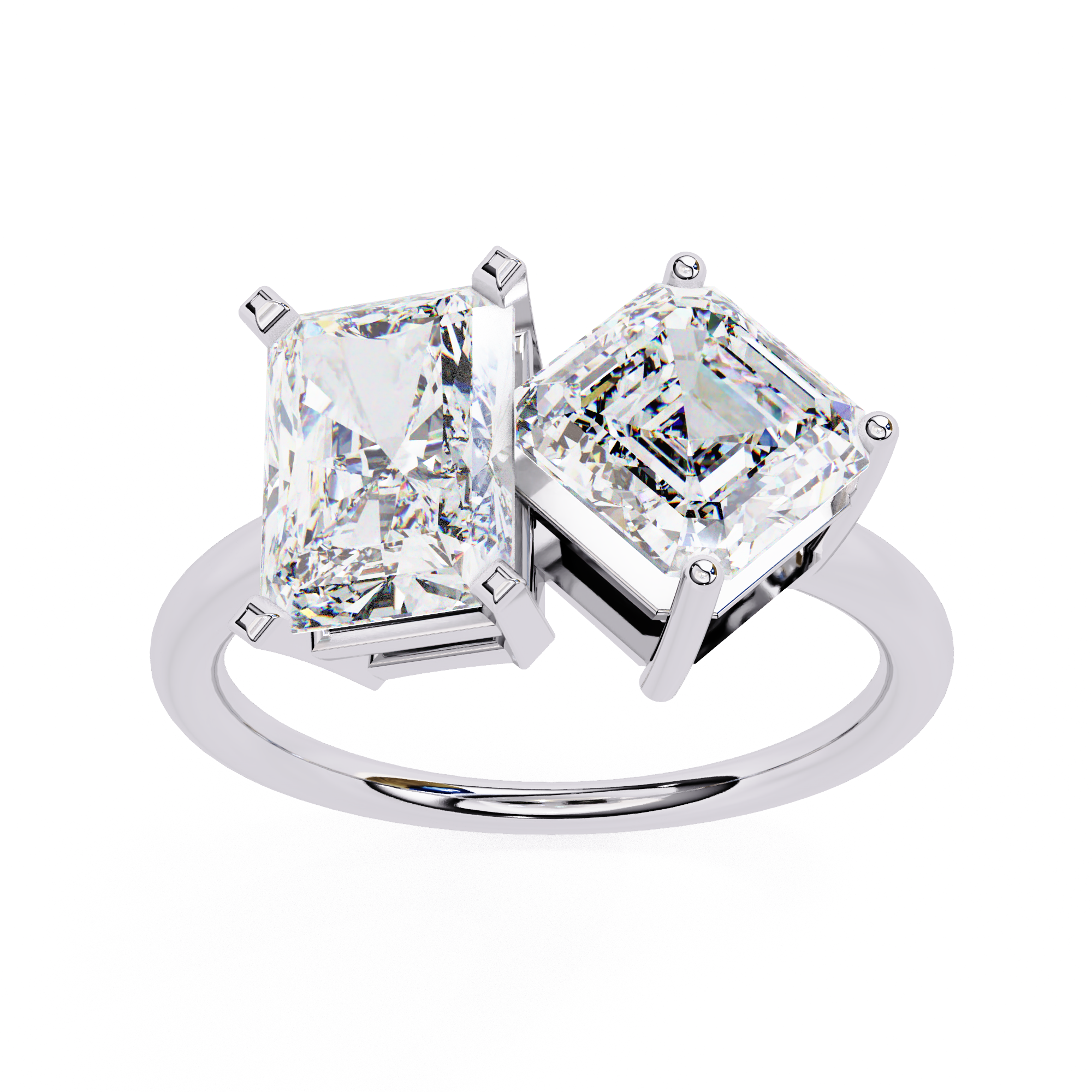 Buy 4.17ct Radiant Cut Natural Diamond Ring Solitairekart