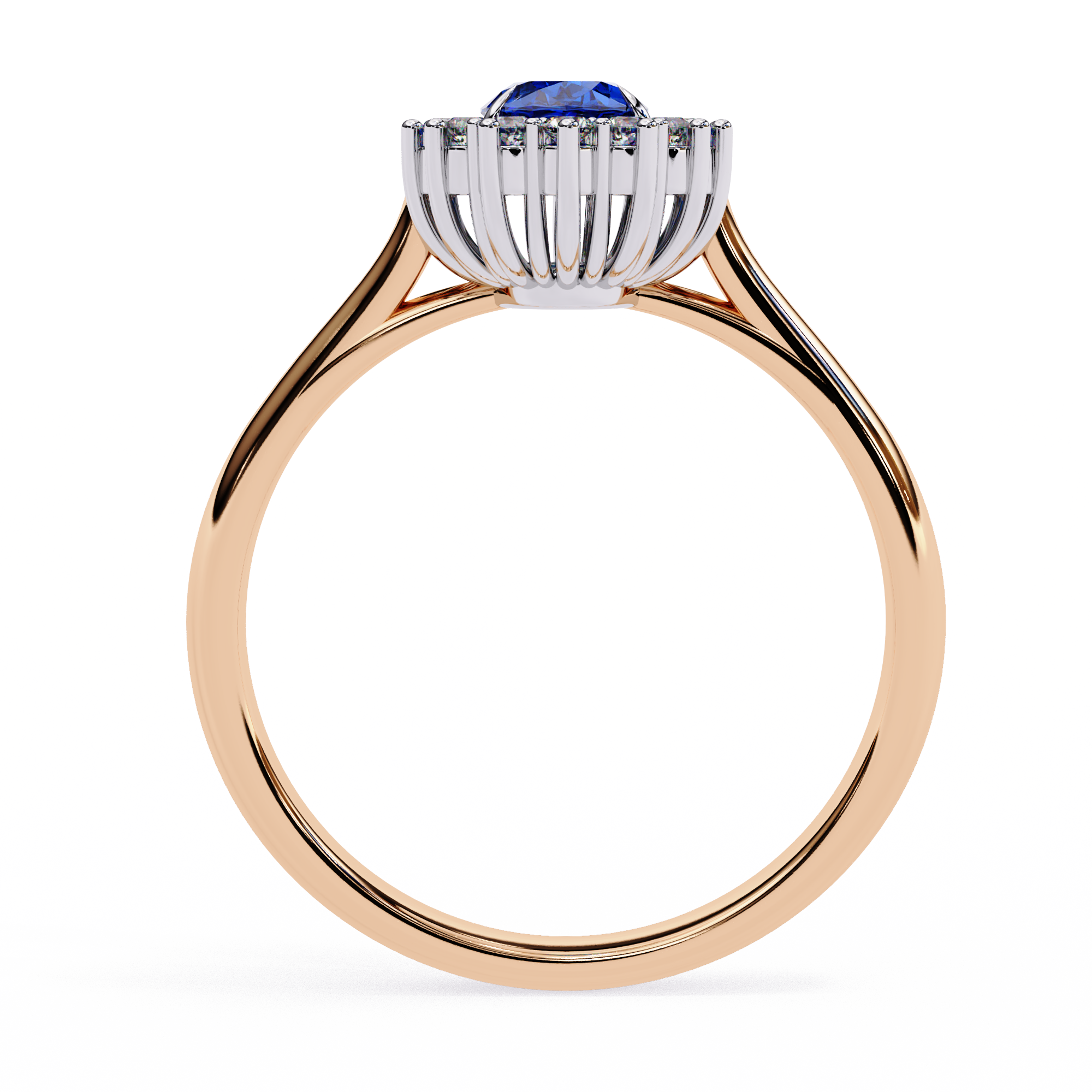 0.63 Carat Oval Shape Lab Grown Diamond Halo Engagement Ring
