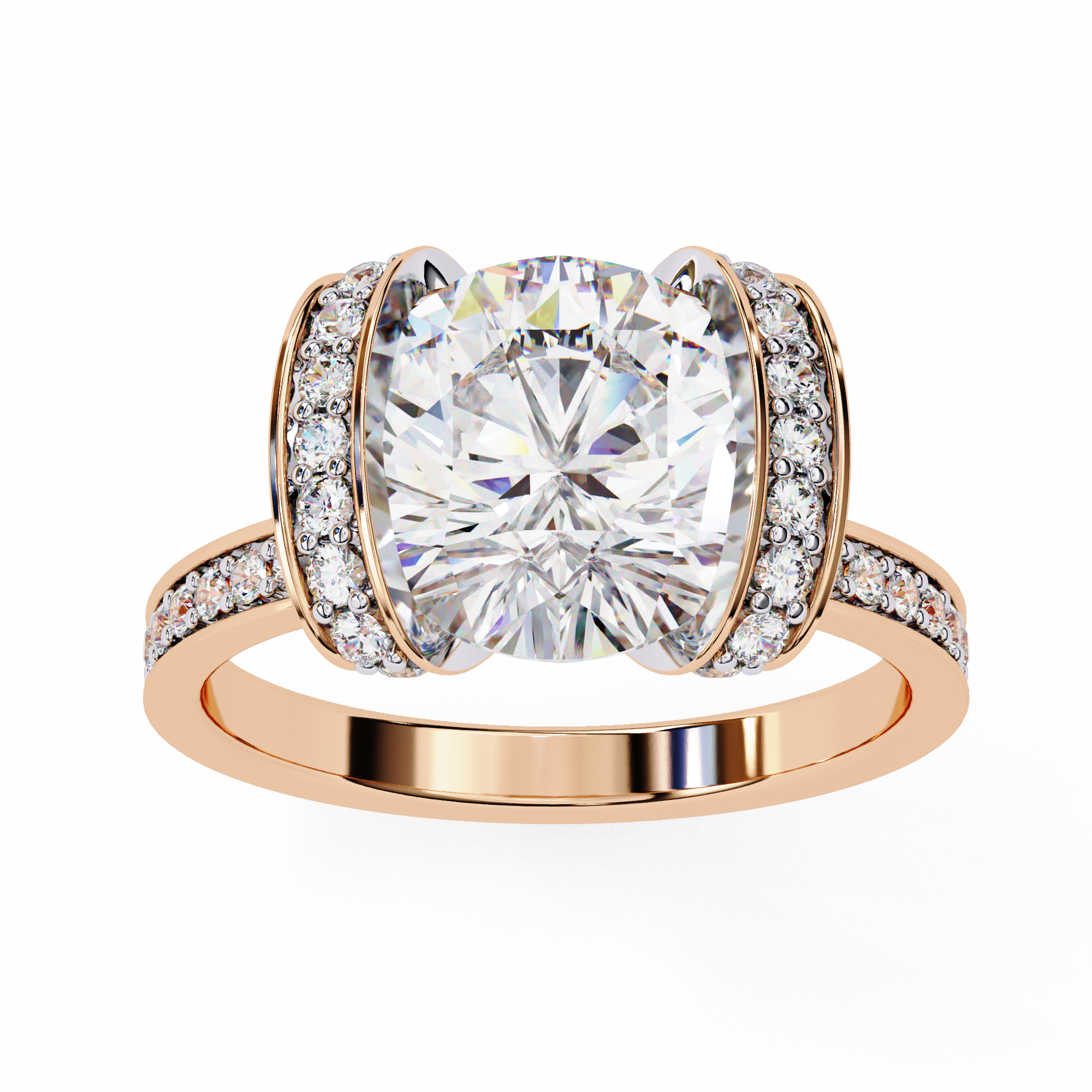 Shop Now 3.30ct Round Cut Natural Diamond Ring Solitairekart