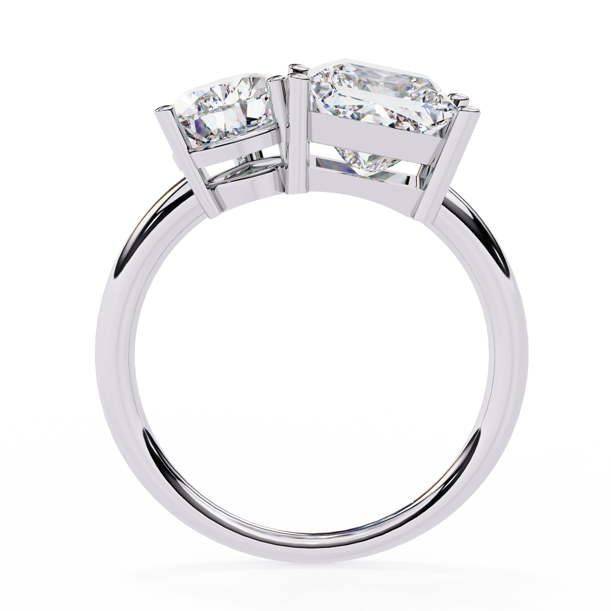 Buy 4.30ct Princess Cut Natural Diamond Ring Solitairekart