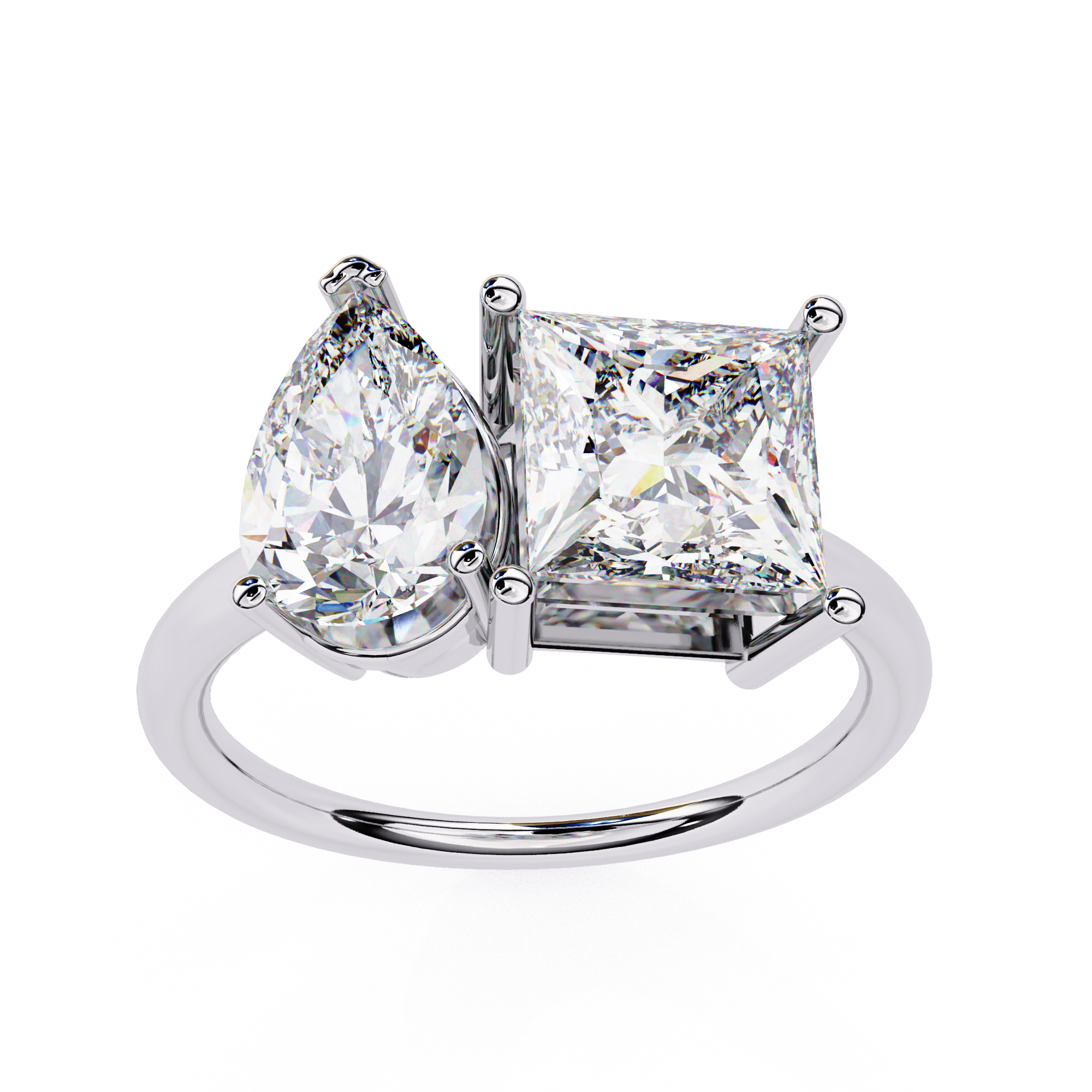 4.3 Carat Lab Grown Diamond Two-Stone Engagement Ring