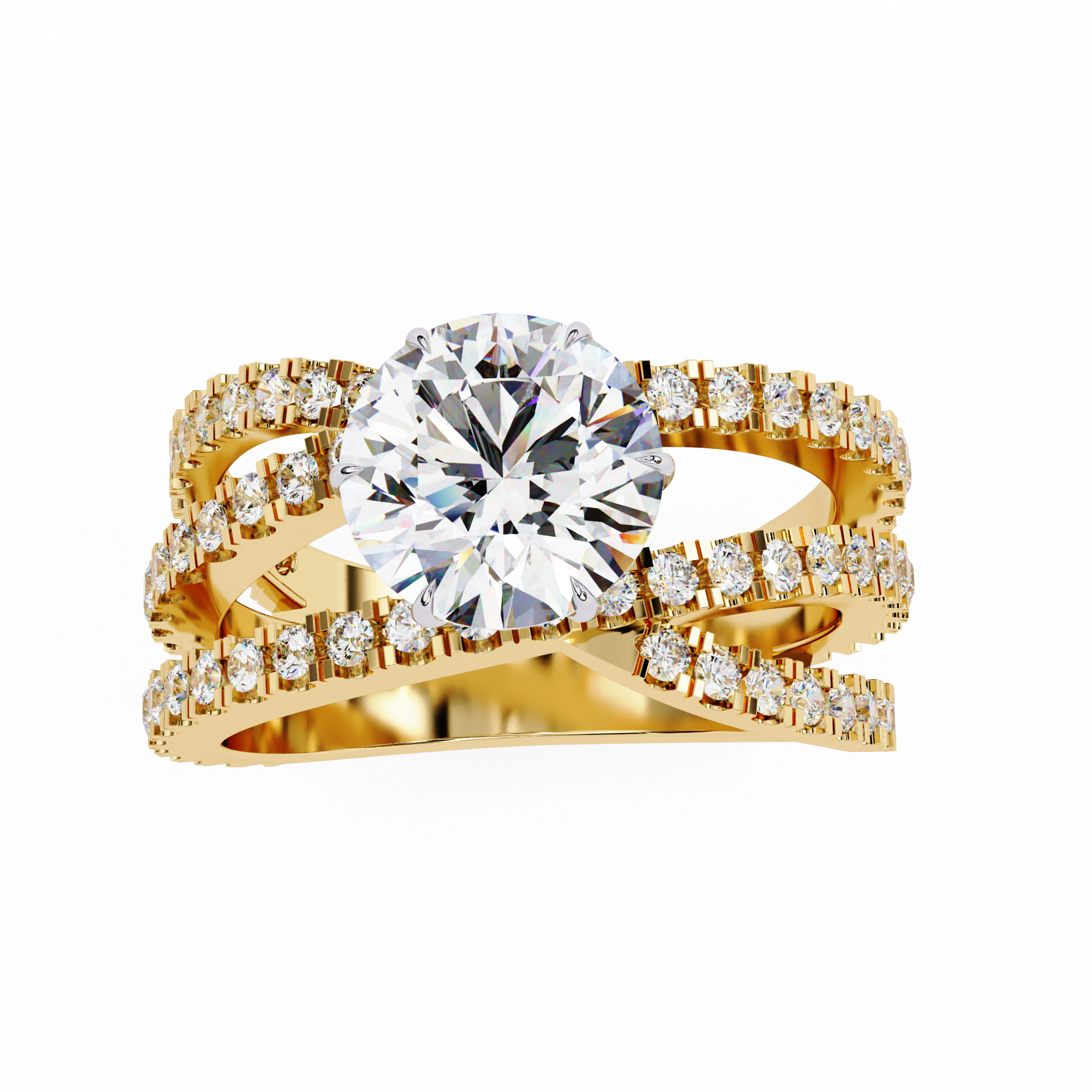 Buy 1.63ct Round Cut Natural Diamond Ring Solitairekart.