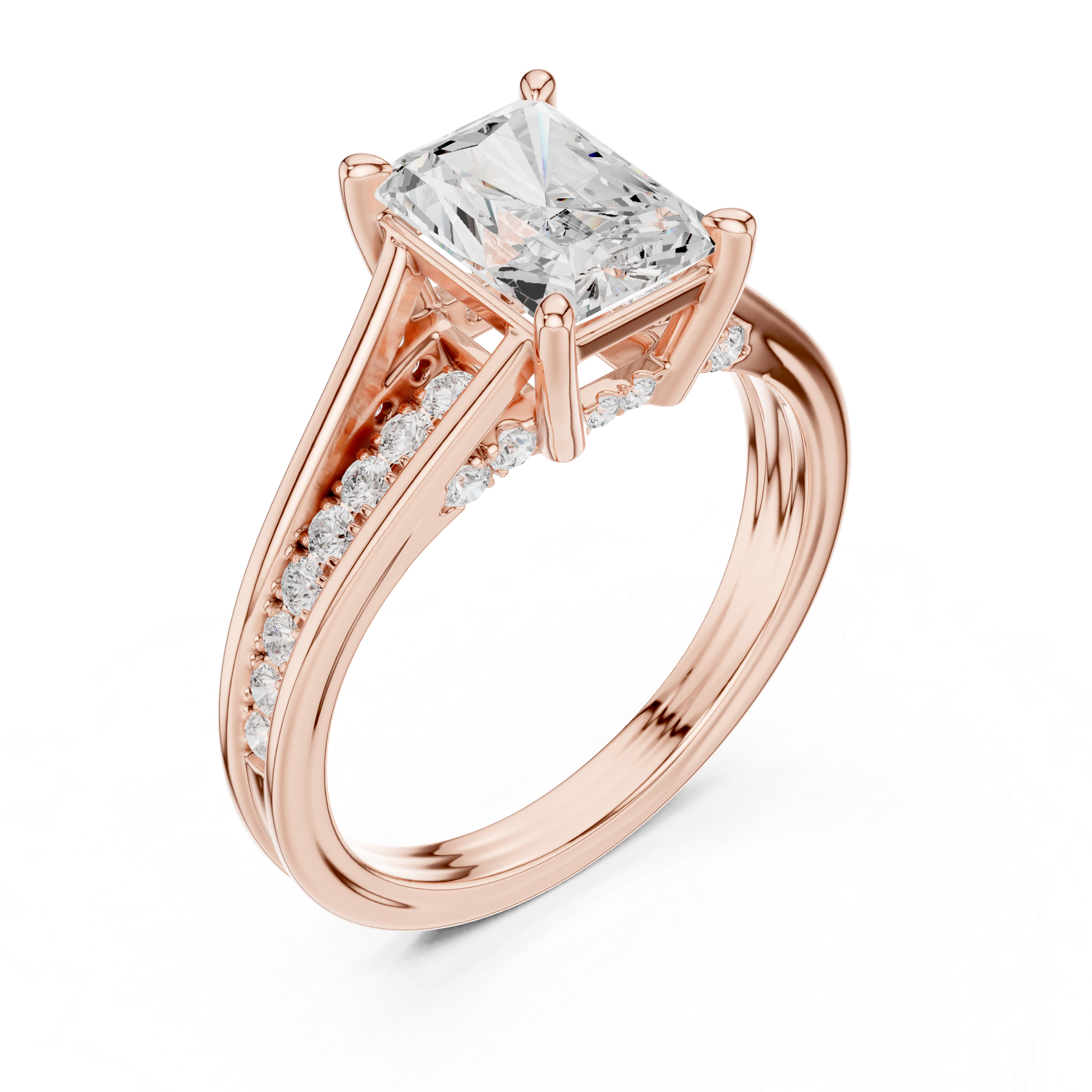 1.80 Carat Natural Radiant Cut Diamond Engagement Ring – H Color, VS1 Clarity