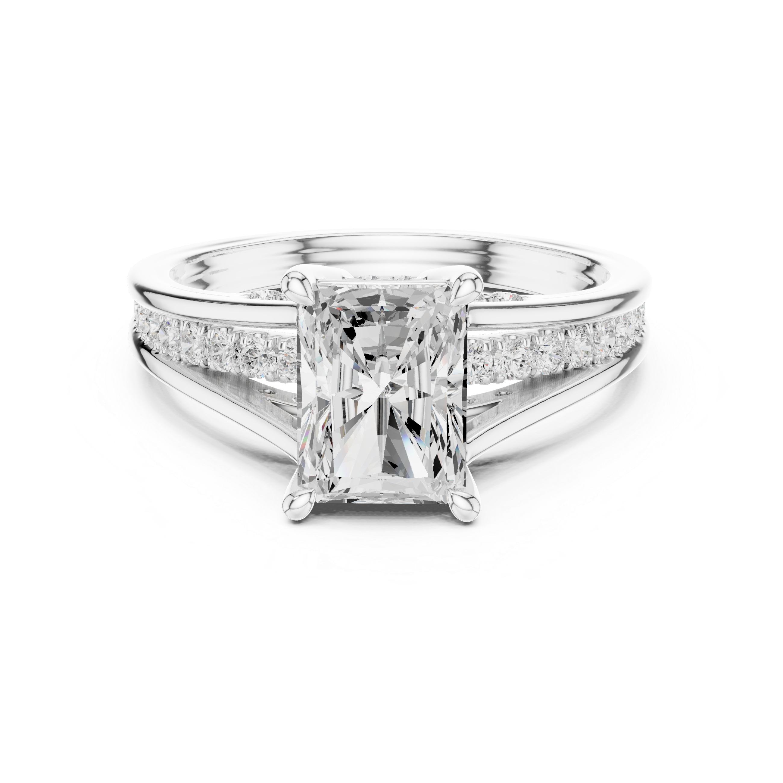 1.80 Carat Natural Radiant Cut Diamond Engagement Ring – H Color, VS1 Clarity