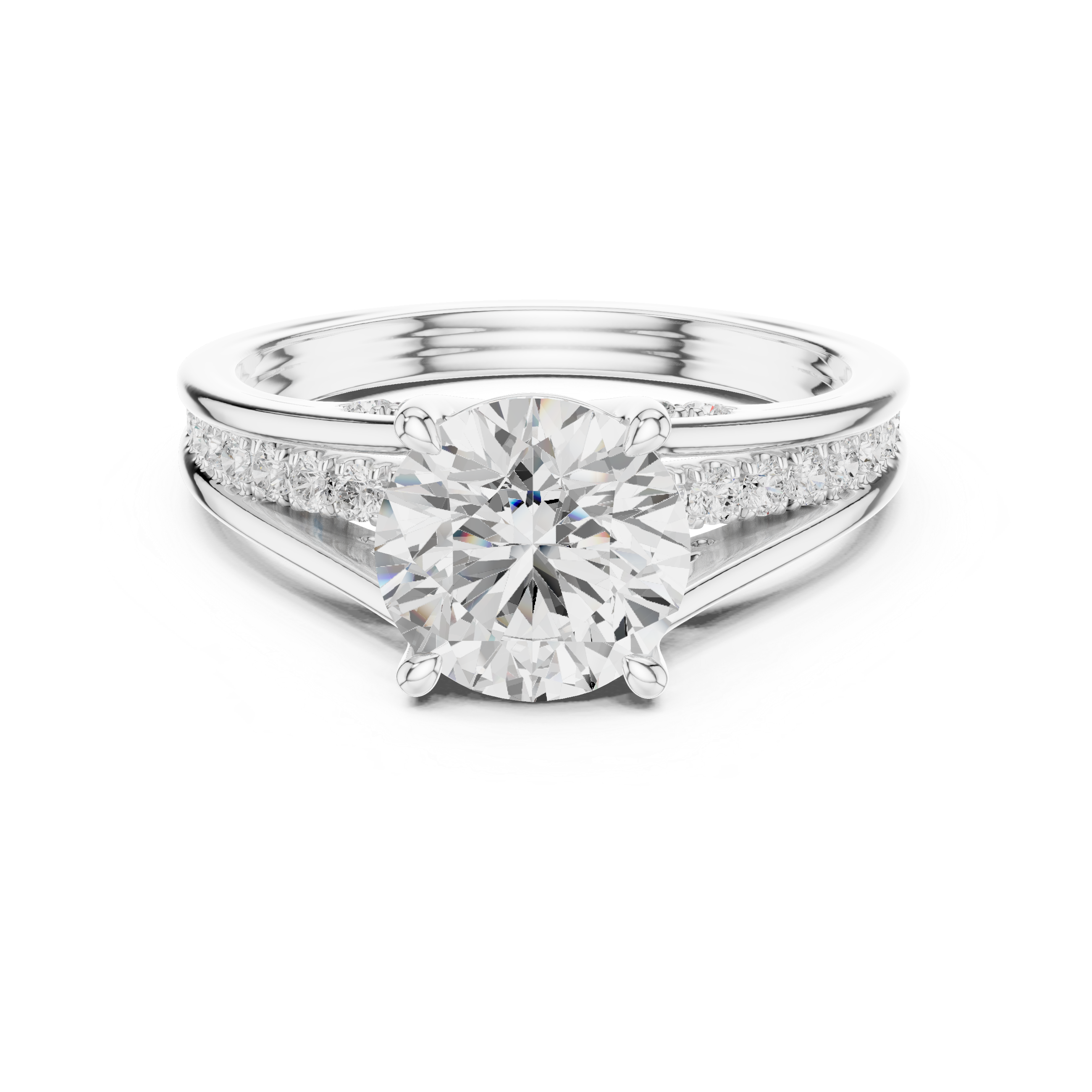 1.79 Carat Natural Round Diamond Engagement Ring – I Color, VS1 Clarity