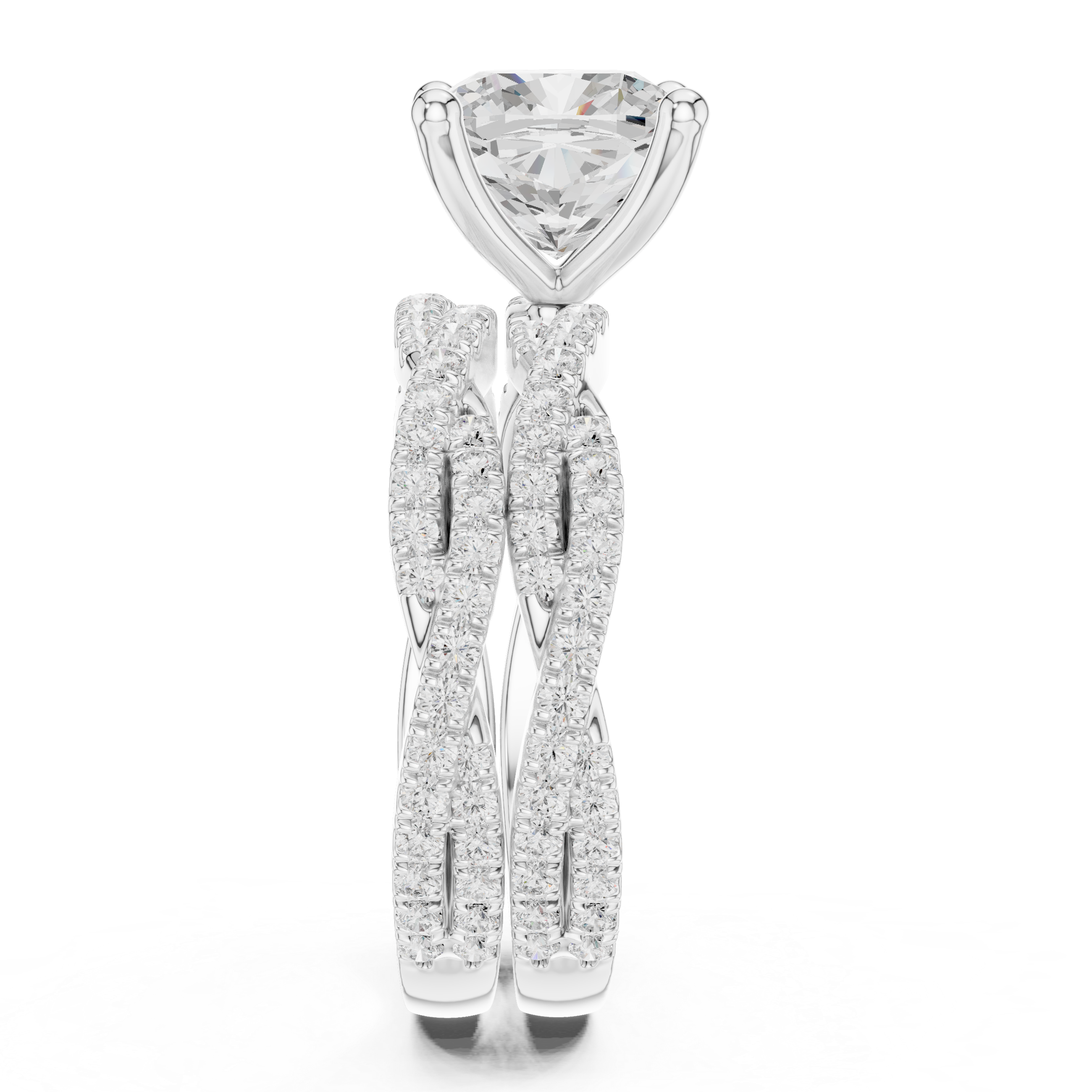 Elegant 3.23 Carat Cushion Cut Natural Diamond Engagement Ring – Premium H-VS1