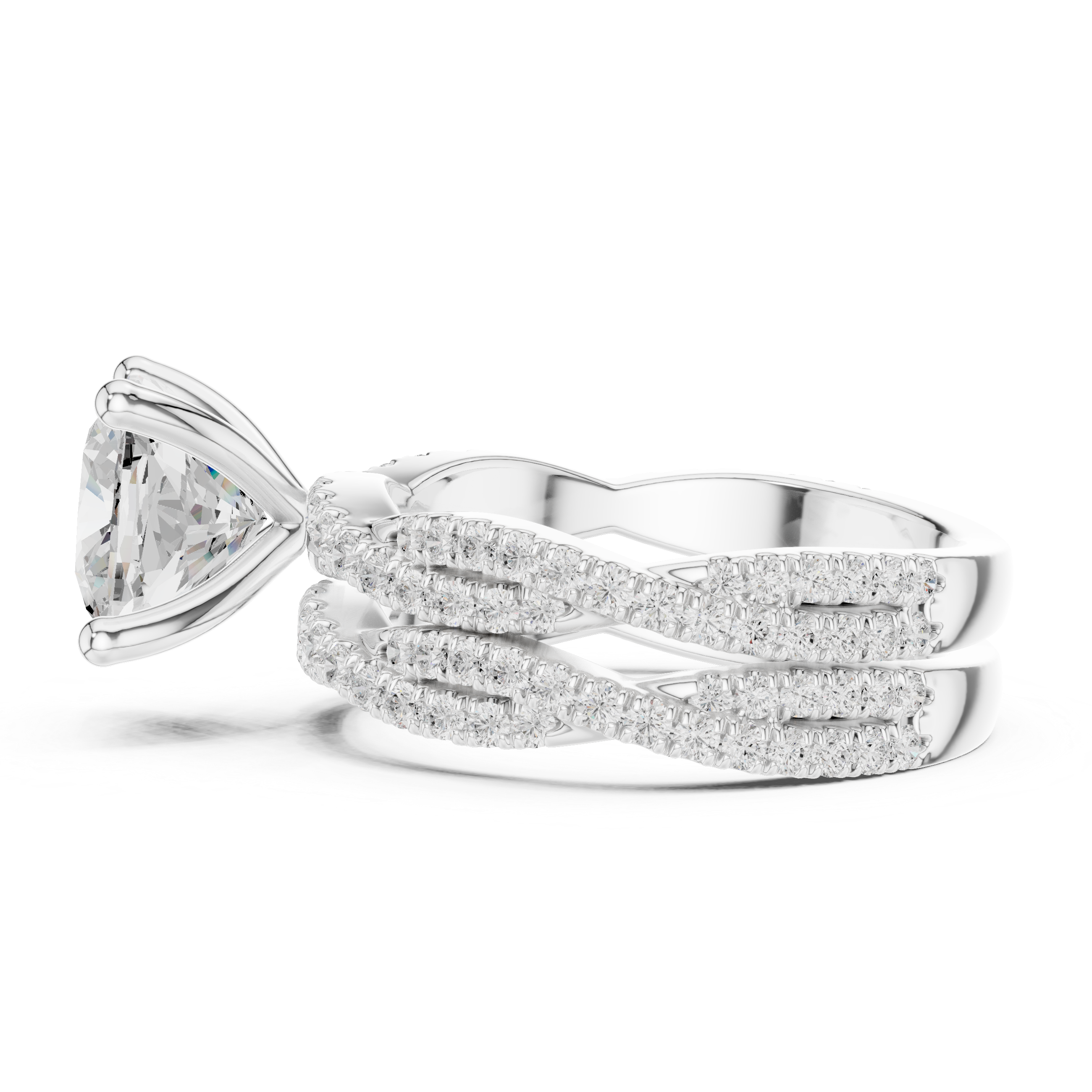 Elegant 3.23 Carat Cushion Cut Natural Diamond Engagement Ring – Premium H-VS1