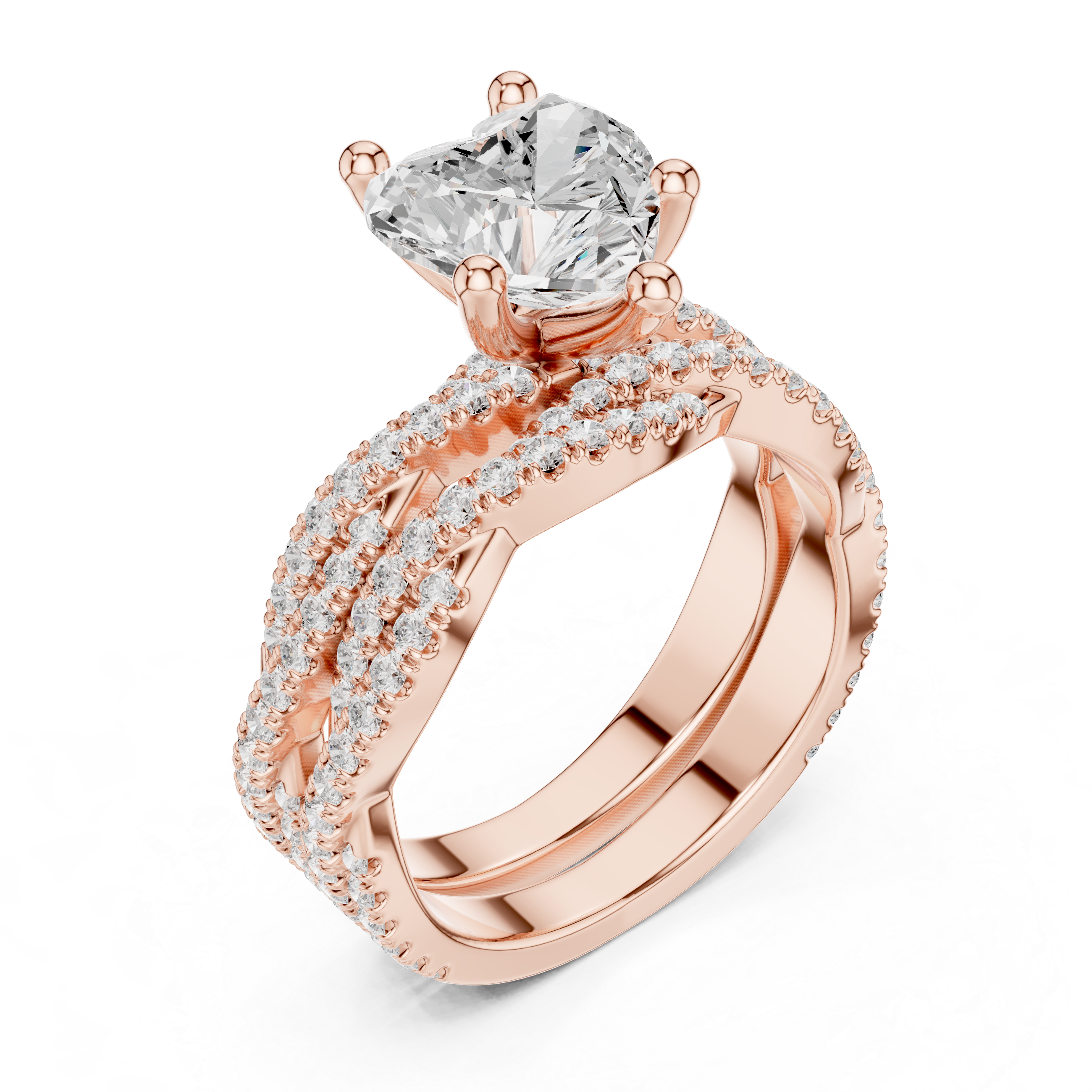 3.23 Carat Heart Shape Natural Diamond Engagement Ring – J Color VS2 Clarity
