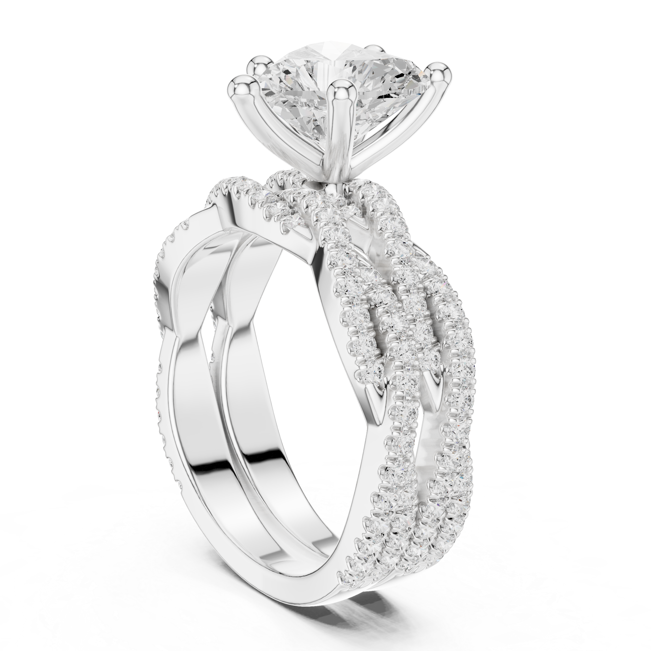 3.23 Carat Heart Shape Natural Diamond Engagement Ring – J Color VS2 Clarity