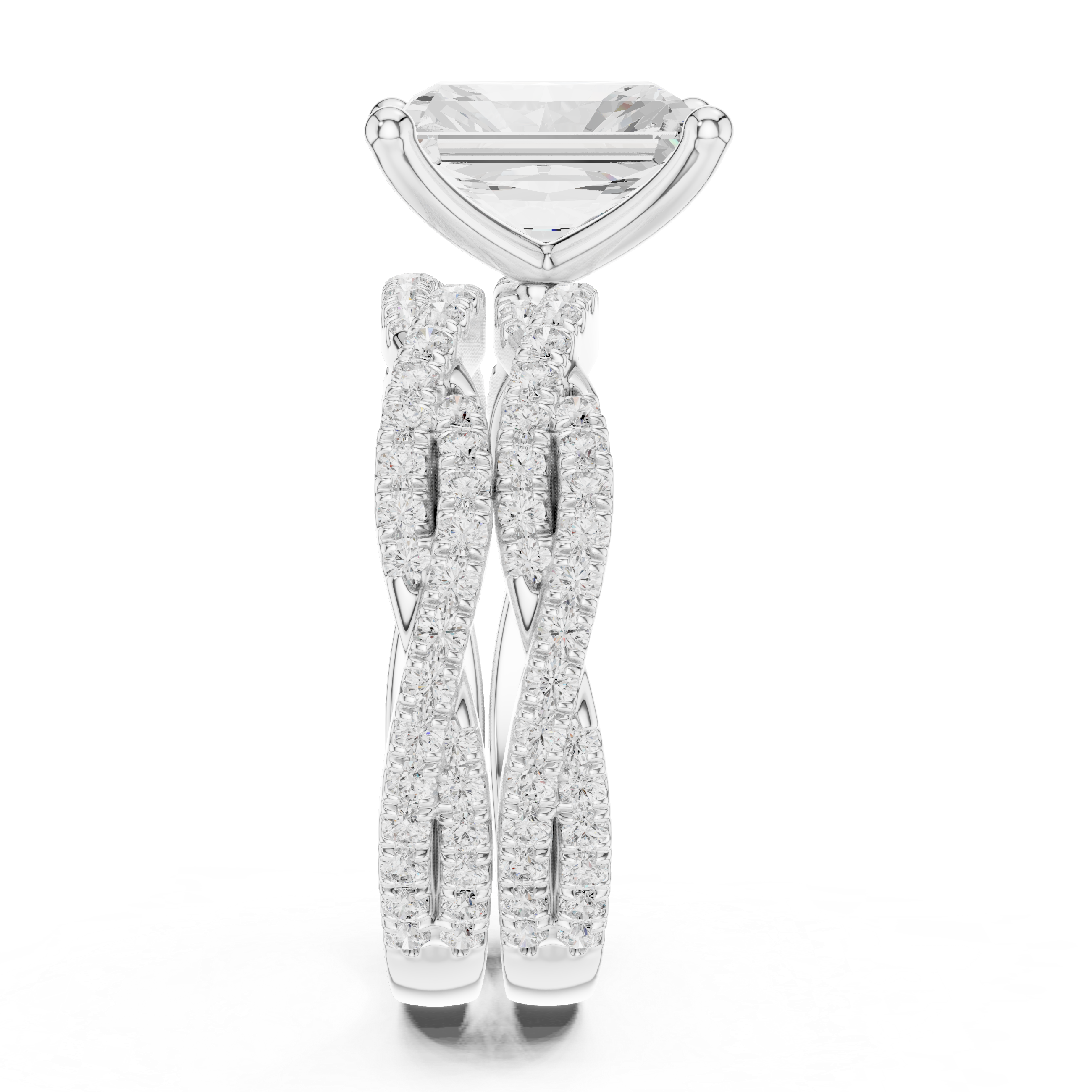 3.23 Carat Radiant Cut Natural Diamond Engagement Ring – J Color SI2 Clarity