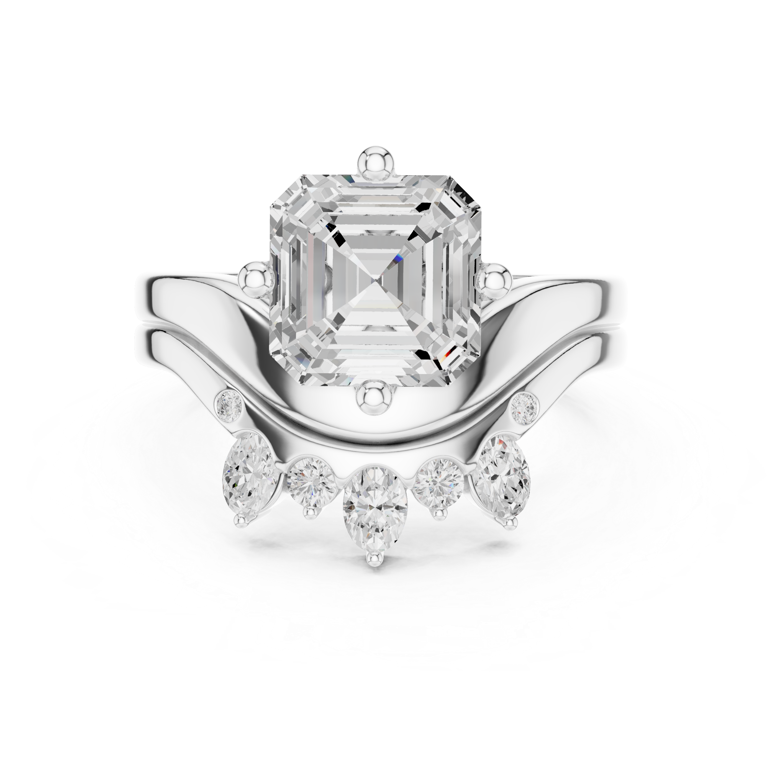 Asscher Cut 2.83 Ct Natural Diamond Ring – H/VS2