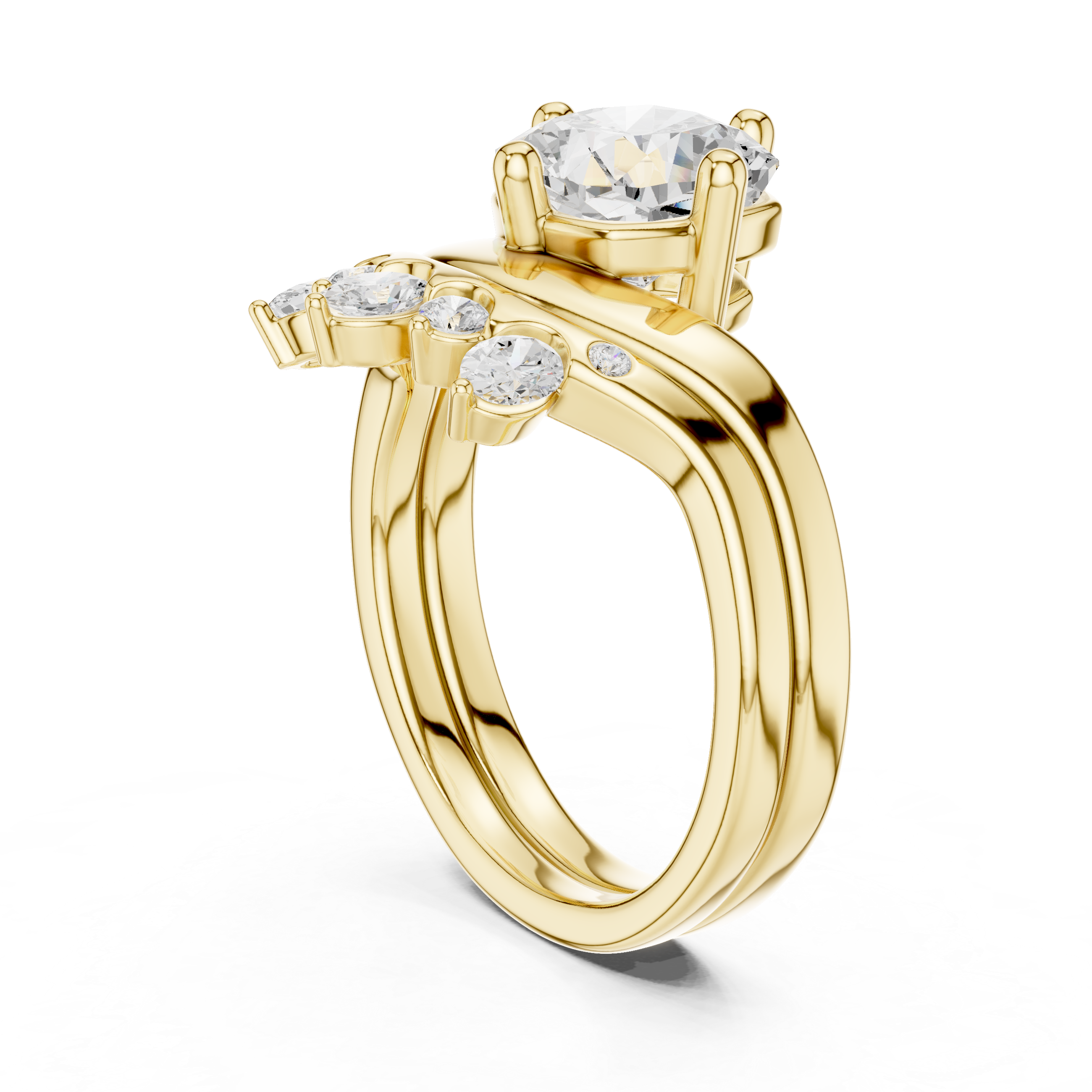 Cushion Cut 2.83 Ct Natural Diamond Ring – J/SI1