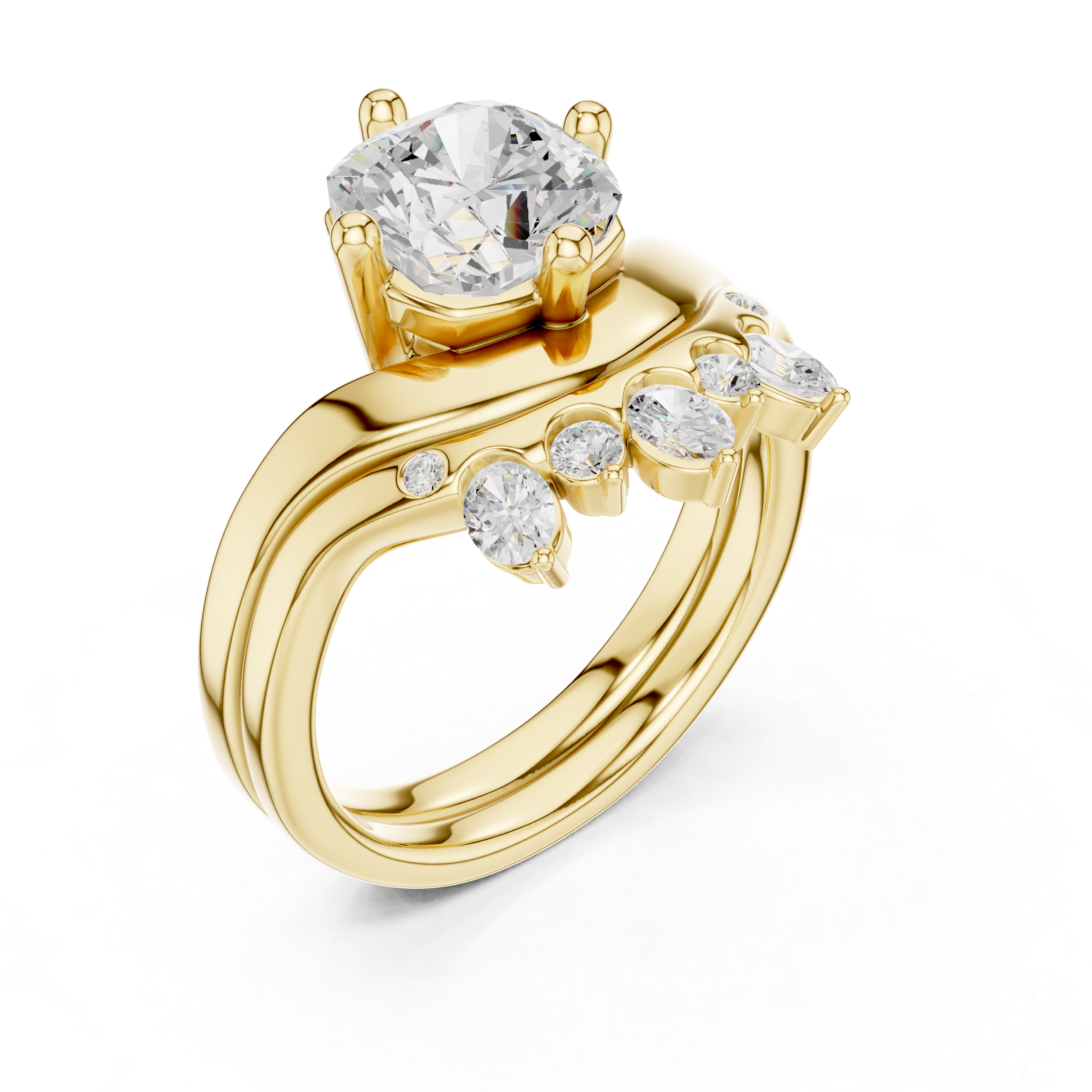 Cushion Cut 2.83 Ct Natural Diamond Ring – J/SI1