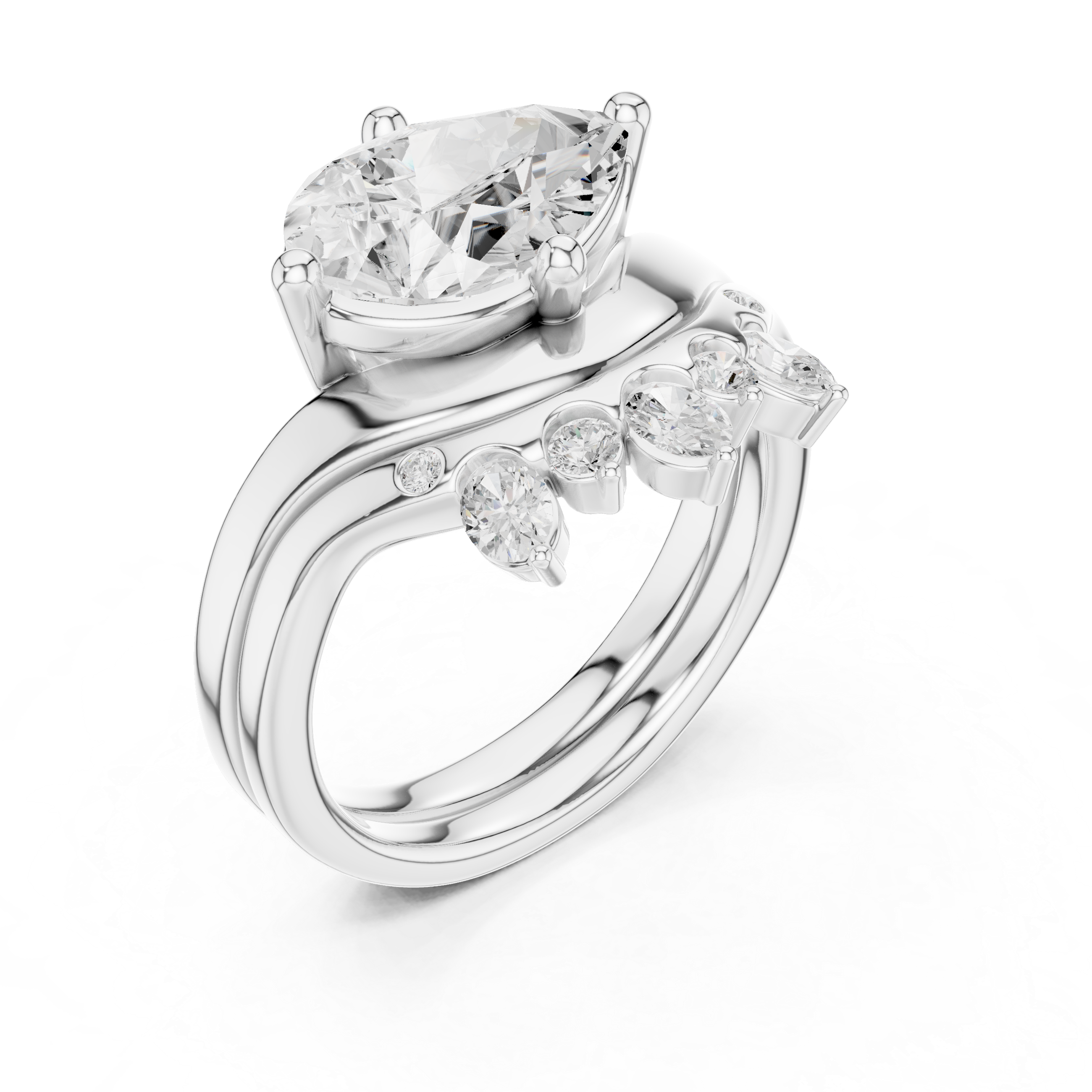 Crowned Love 2.83 Ct Natural Diamond Ring – I/SI1