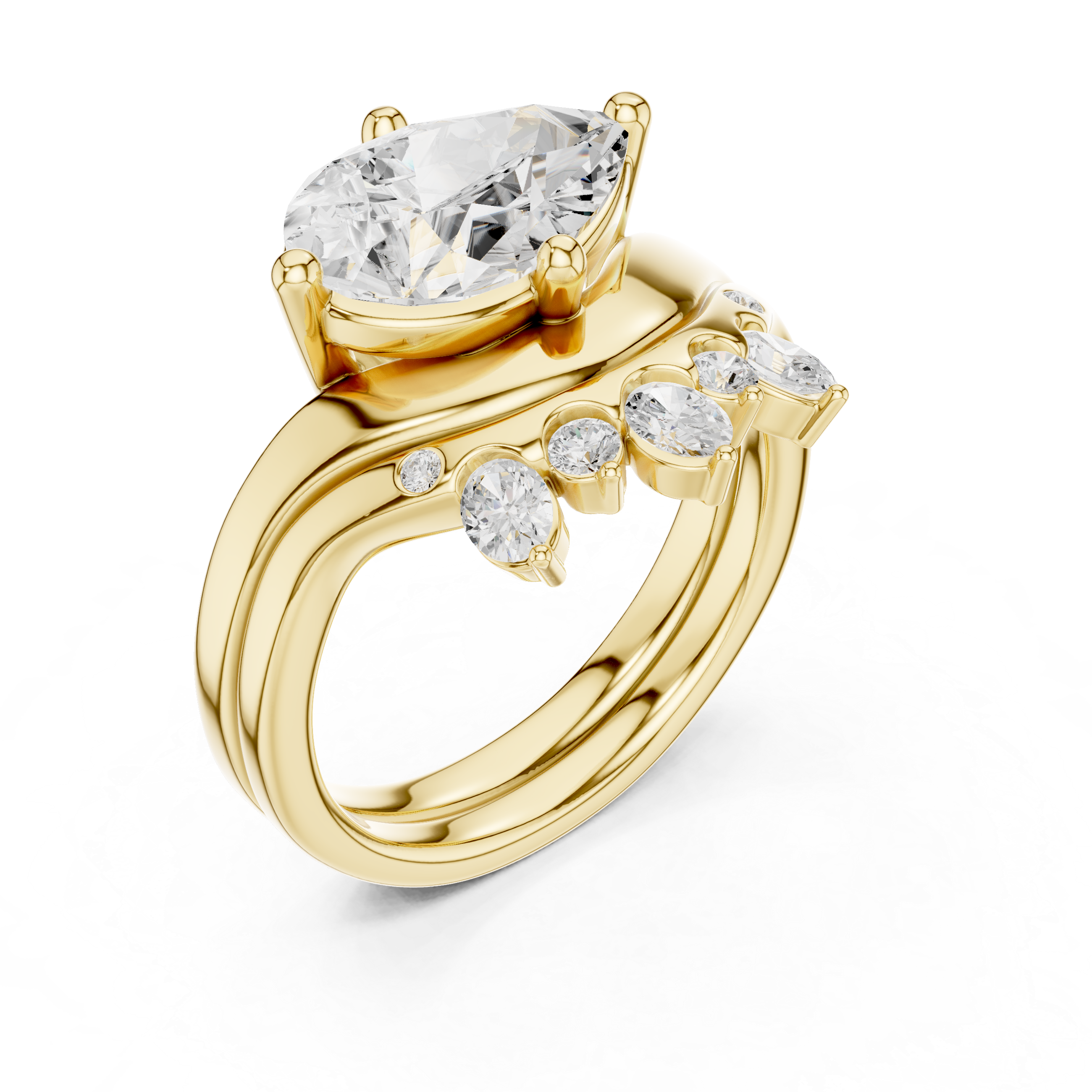 Crowned Love 2.83 Ct Natural Diamond Ring – I/SI1