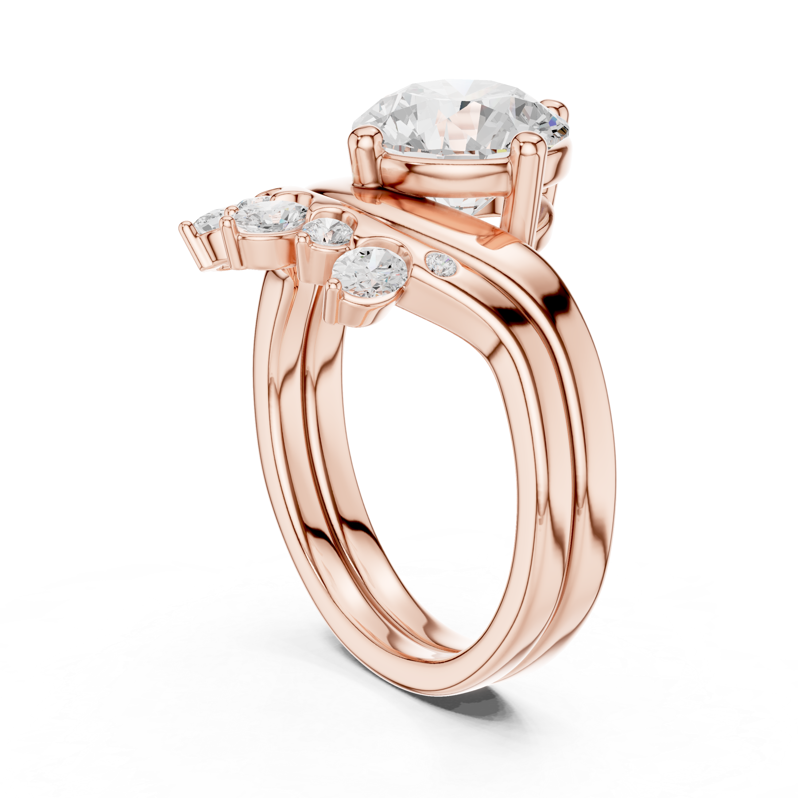 2.83 Ct Natural Diamond Engagement Ring H VS1