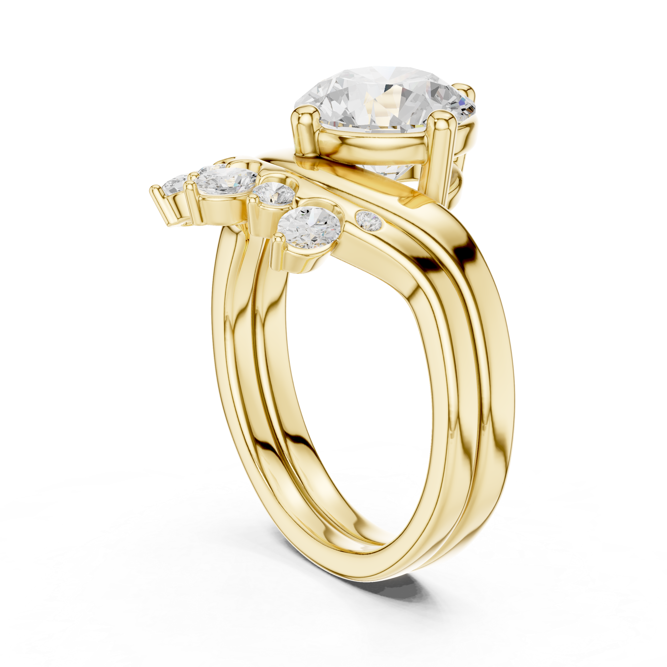 2.83 Ct Natural Diamond Engagement Ring H VS1